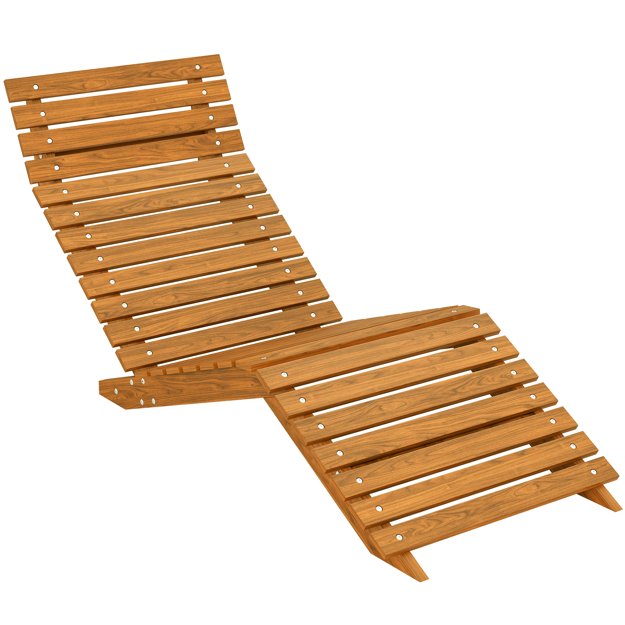 Gartenliege, Liegestuhl, Massivholz, Braun, 66 X 170 X 77 Cm