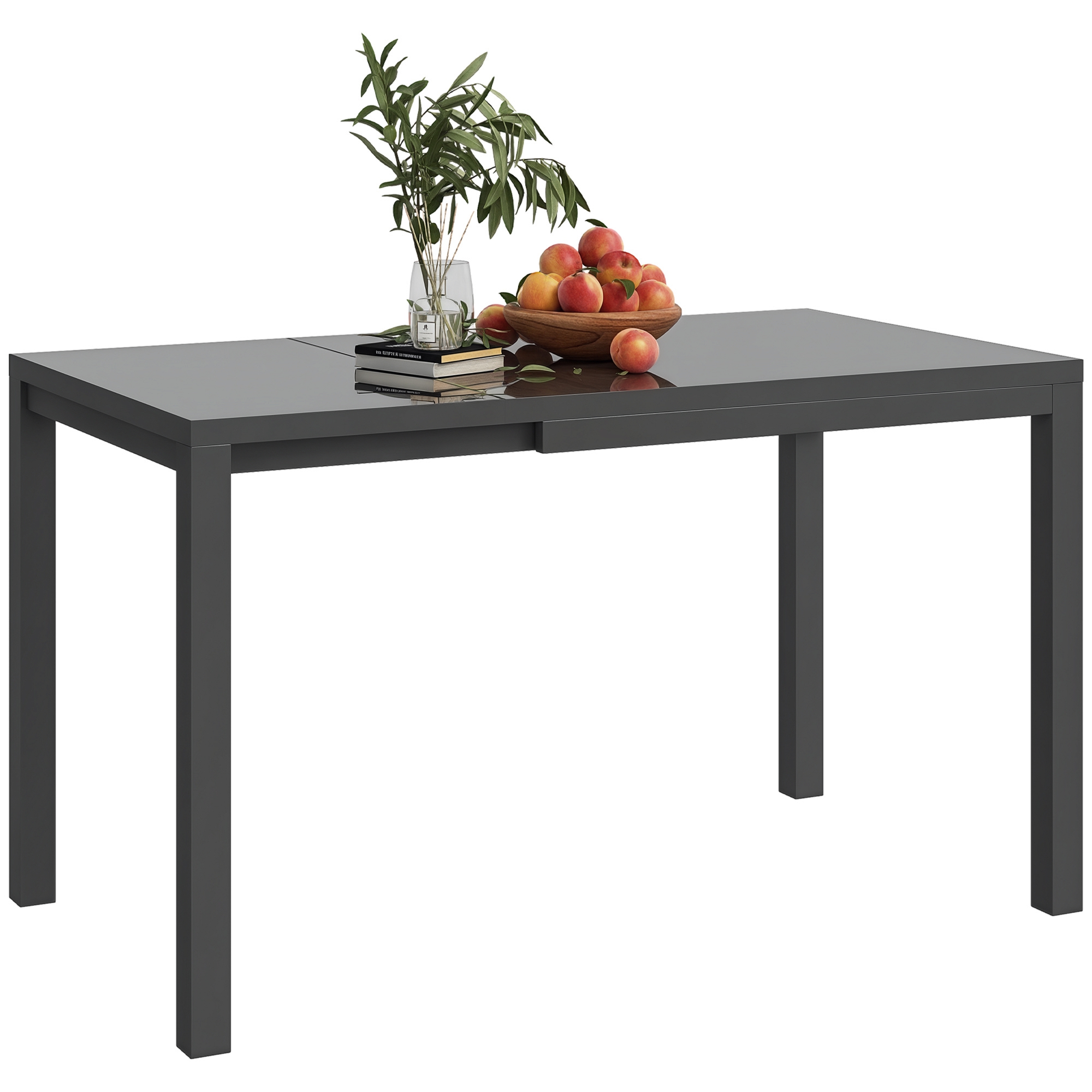 Ausziehbarer Gartentisch Von 85 Bis 125 Cm Für 4 Bis 6 Personen, Rechteckige Form, Ideal Für Veranda, Terrasse Oder Garten.
