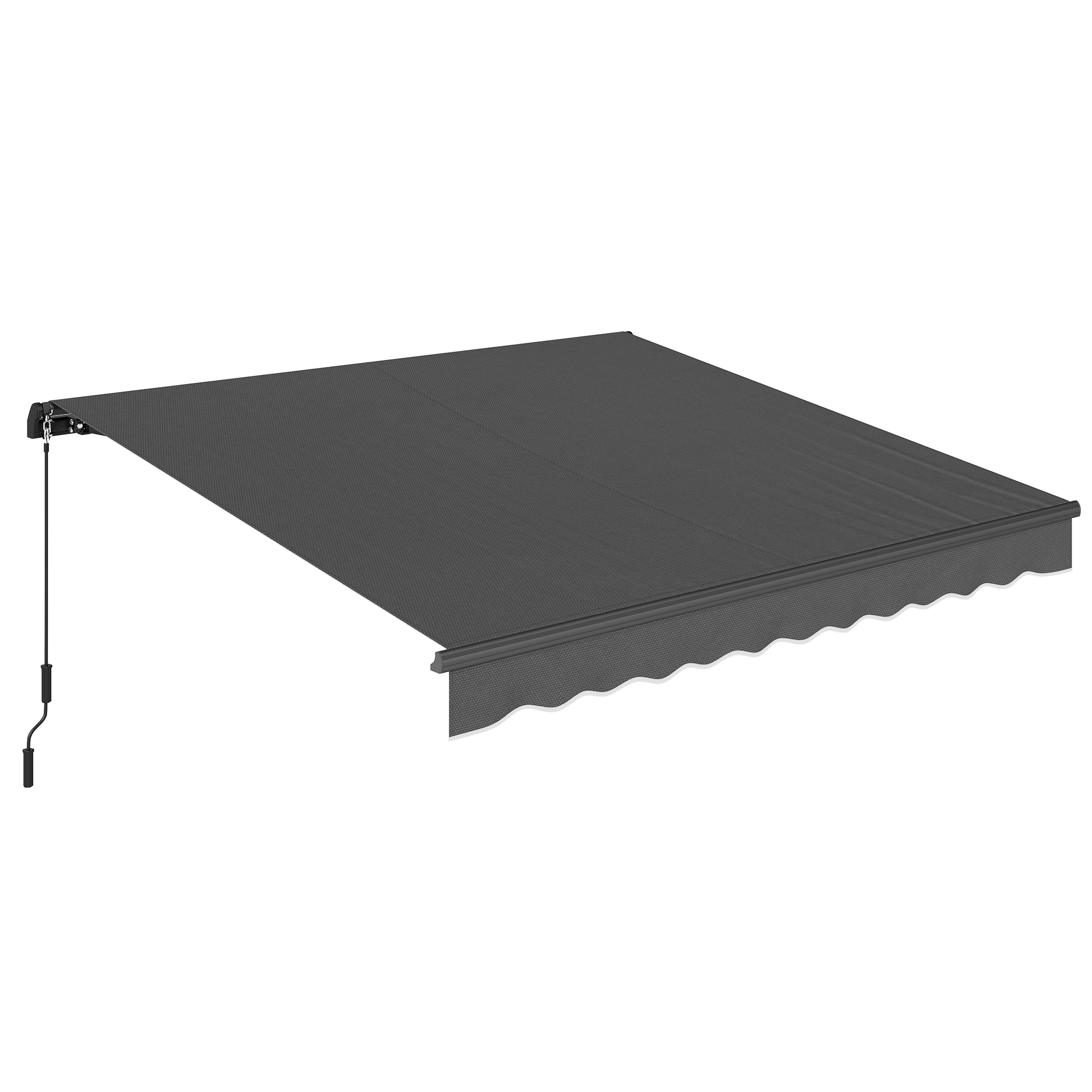 Gelenkarmmarkise 350 X 300 Cm, Inklusive Kurbel Und Wandhalterung, Verstellbarer Winkel