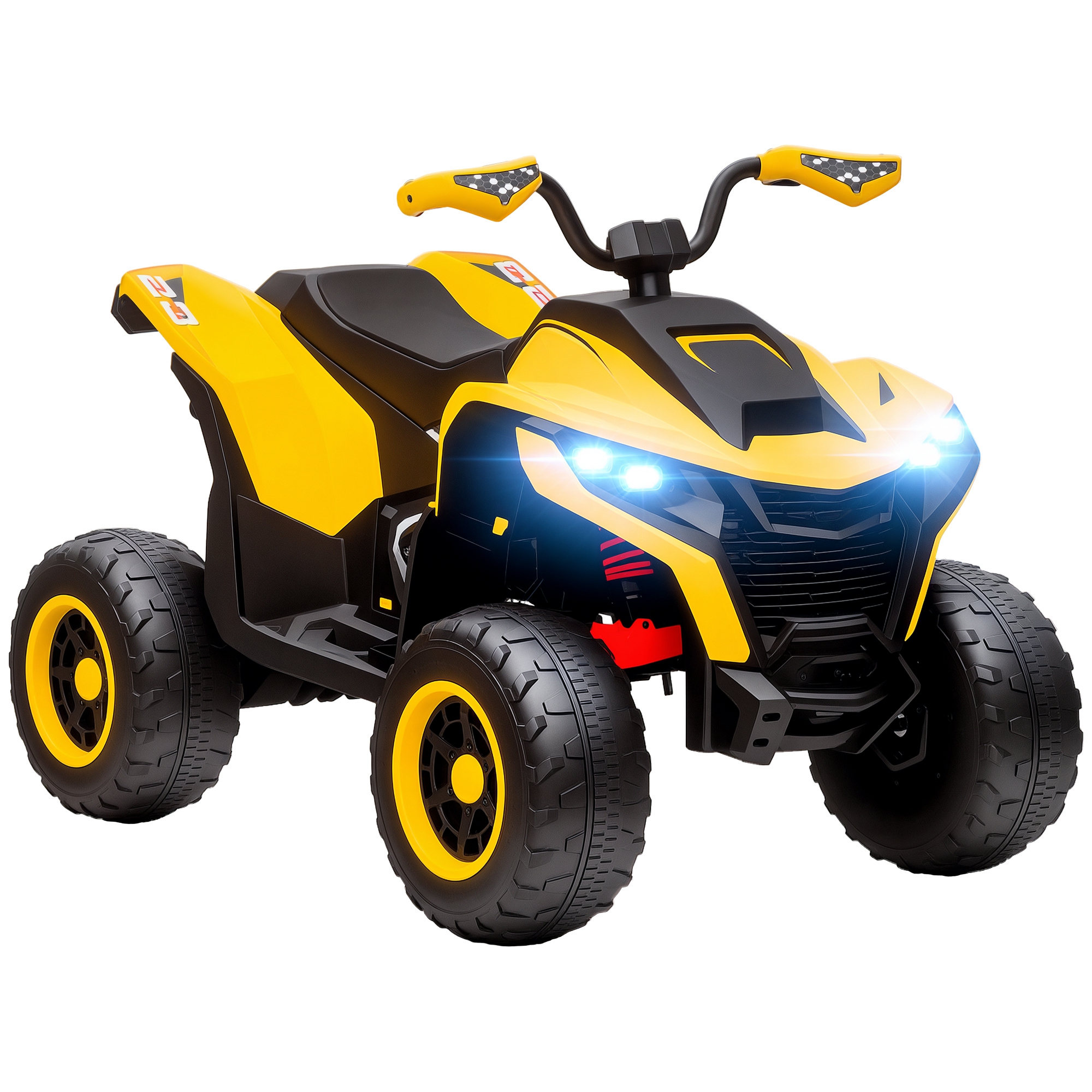 Elektrisches Quad Für Kinder, 3–6 Km/h, Led-scheinwerfer, Musik, Usb-anschluss, Für Kinder Von 3–8 Jahren, Gelb