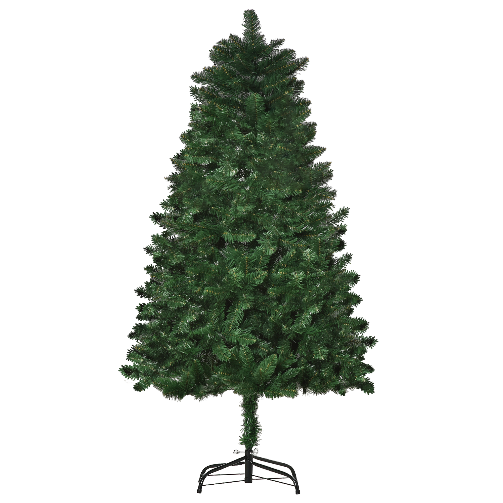 Künstlicher Weihnachtsbaum 150 Cm, Feuerfest, Mit 454 Zweigen, 2 Arten Von Pvc-spitzen, Faltbarem Fuß Und Stahlständer, Grüne Weihnachtsdekoration Für Den Innenbereich.