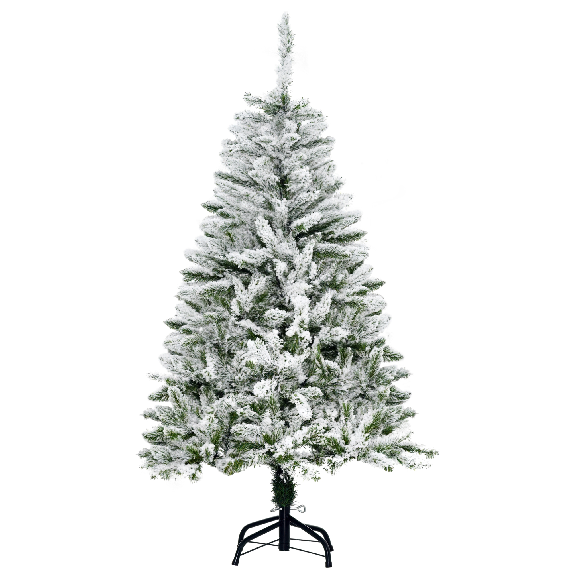 Künstlicher Weihnachtsbaum, 120 Cm Hoch, Mit Schnee Bedeckt, Schwer Entflammbar, 200 Zweige, Für Den Innenbereich, Grün