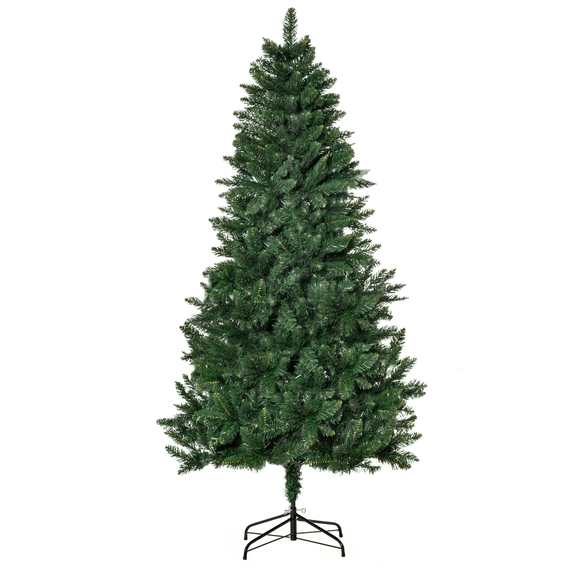 180 Cm Hoher, Faltbarer Künstlicher Weihnachtsbaum Mit Abnehmbarem Sockel – Grün