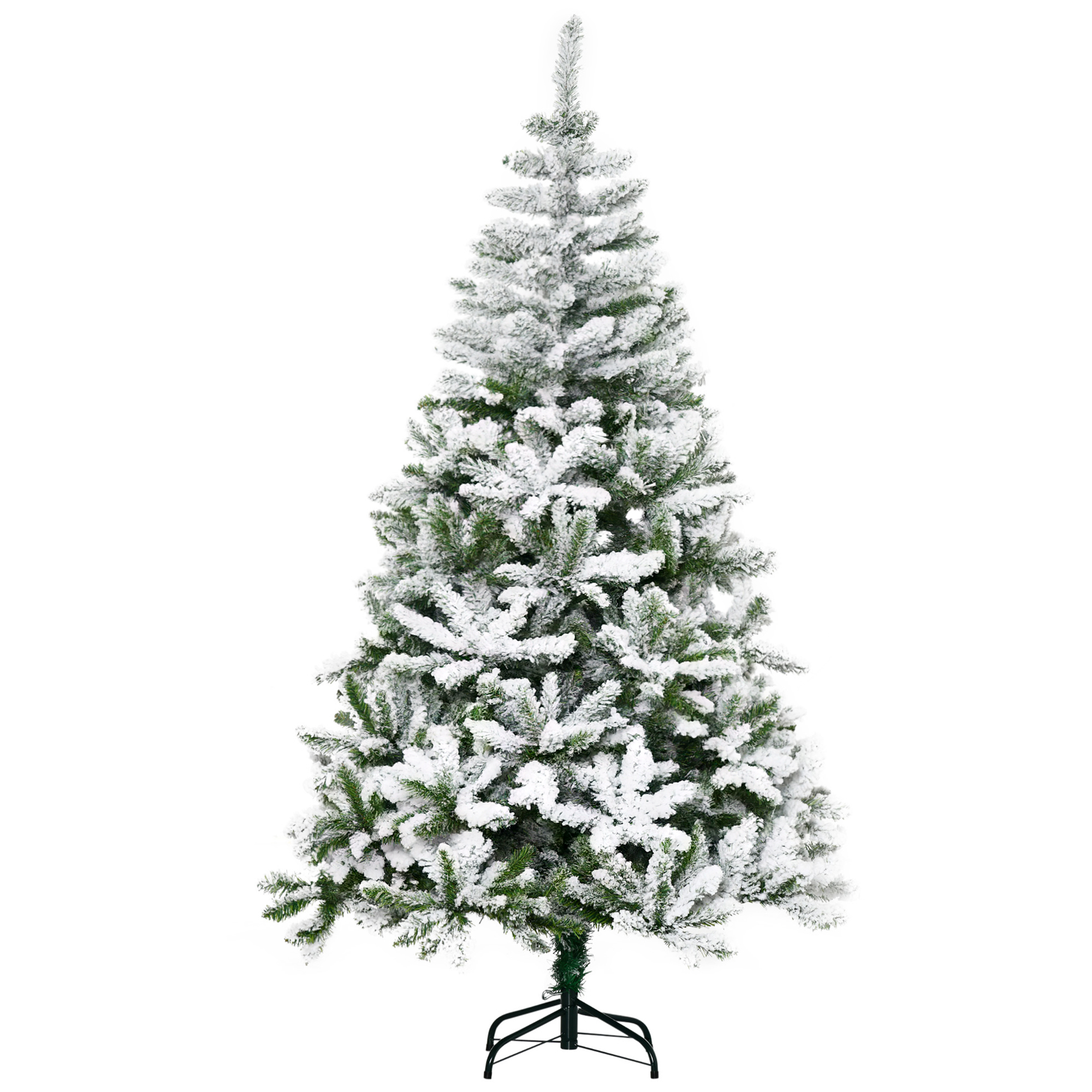 Künstlicher Weihnachtsbaum, 180 Cm Hoch, Mit Schnee Bedeckt, Schwer Entflammbar, 750 Zweige, Für Den Innenbereich, Grün