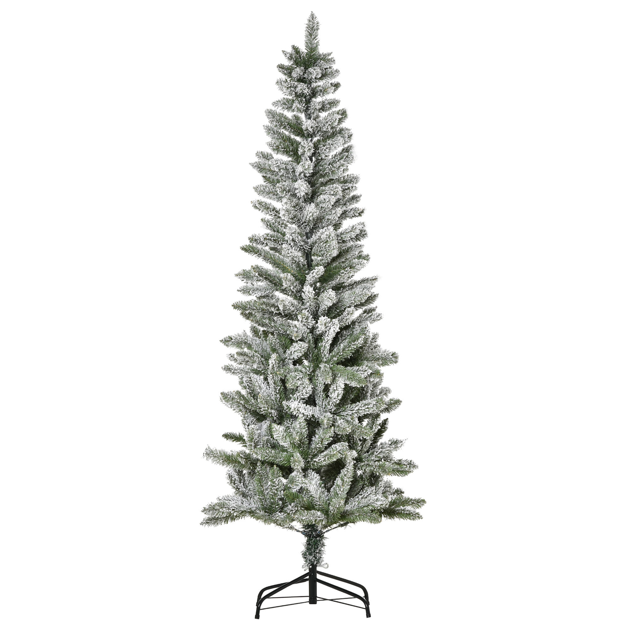 Künstlicher, 180 Cm Hoher, Schneebedeckter Weihnachtsbaum Mit 394 Feuerhemmenden Pvc-zweigen, Automatischer Öffnungsmechanismus, Klappbarem Fuß Und Stahlständer, Innendekoration, Ø 60 X 180 Cm, Grün U