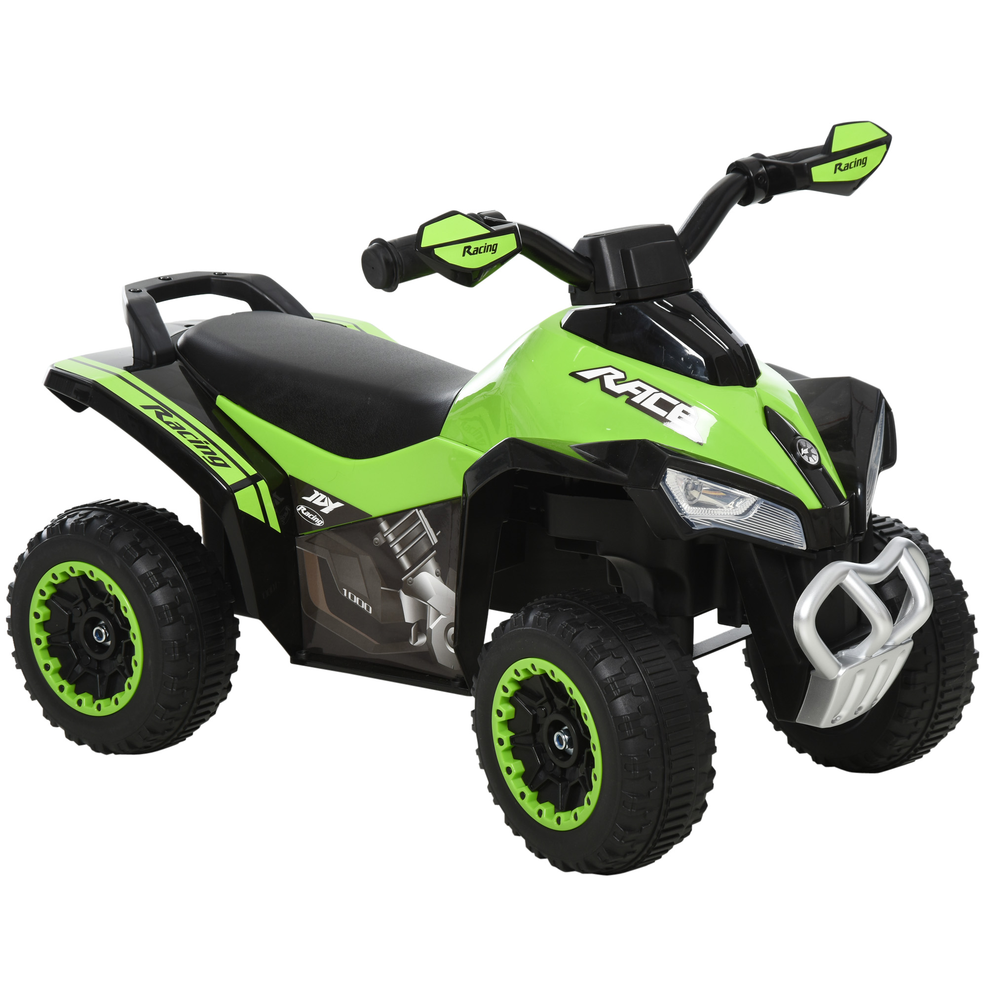 Geländegängiges Kinderquad Mit Licht, Sound Und Breitem Sitz, Geeignet Für Kinder Ab 18 Monaten, 67,5 X 38 X 44 Cm, Grün Und Schwarz