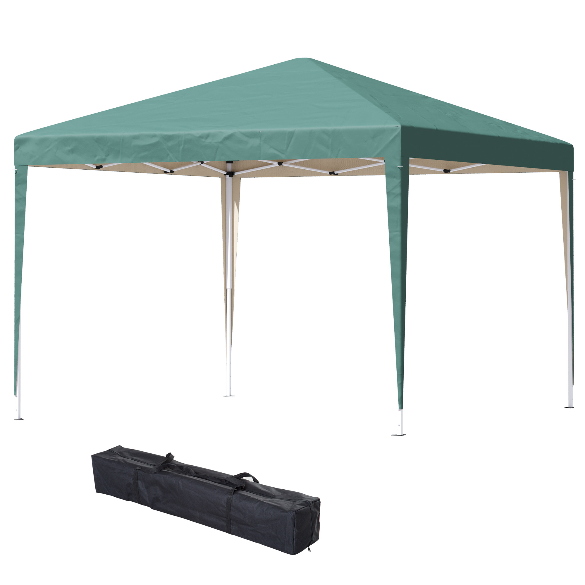 3x3 M Faltzelt Mit Tragetasche, Höhenverstellbar, Uv-beständig Und Wasserdicht, Ideal Für Terrasse, Balkon, Strand Und Garten.