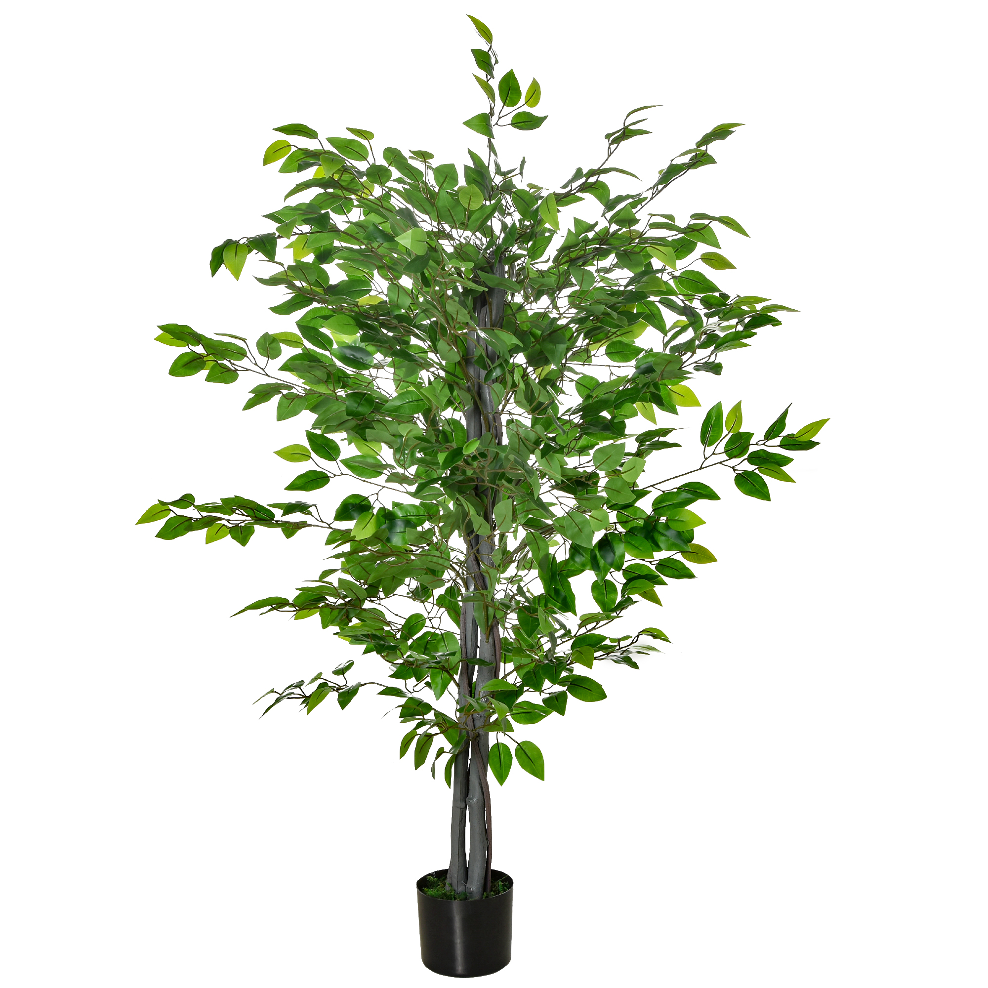 Künstlicher Ficus, 135 Cm Hoch, Mit Topf, Für Drinnen Und Draußen, Grün