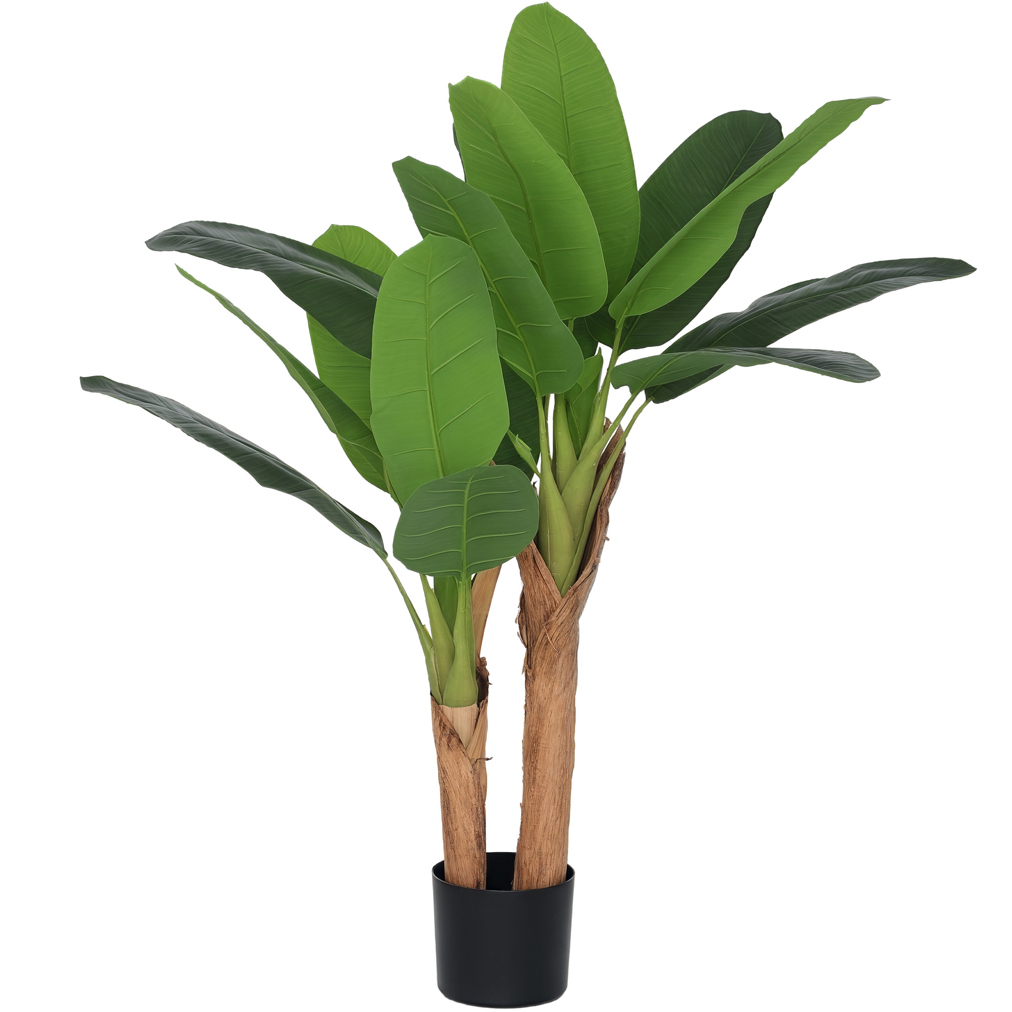 Künstlicher Bananenbaum, 120 Cm Hoch, Inklusive Topf, Grün, Für Den Innenbereich