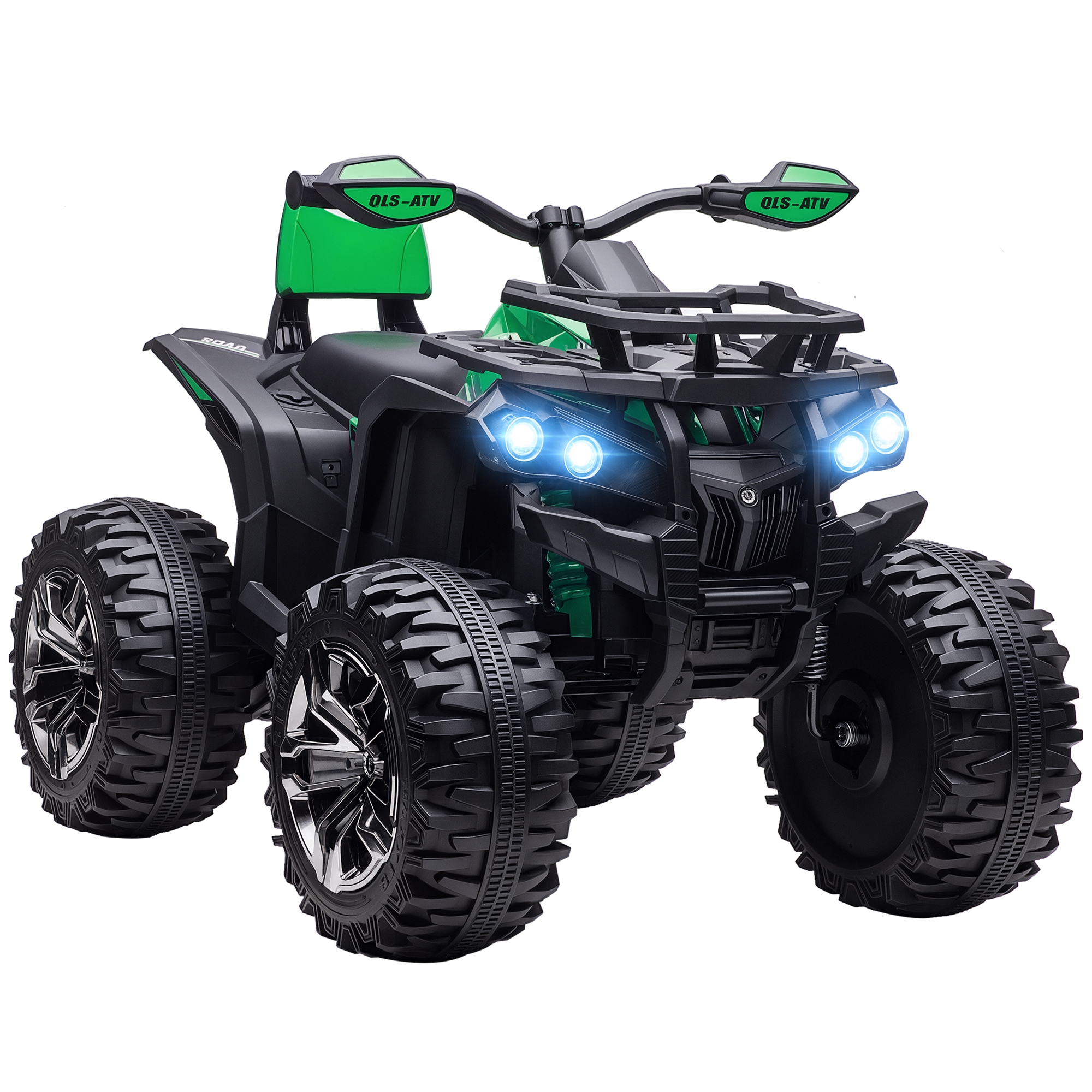 12-v-elektroquad Für Kinder Von 3 Bis 5 Jahren, Mit Scheinwerfern Und Akku, 100 X 65 X 73 Cm, Grün