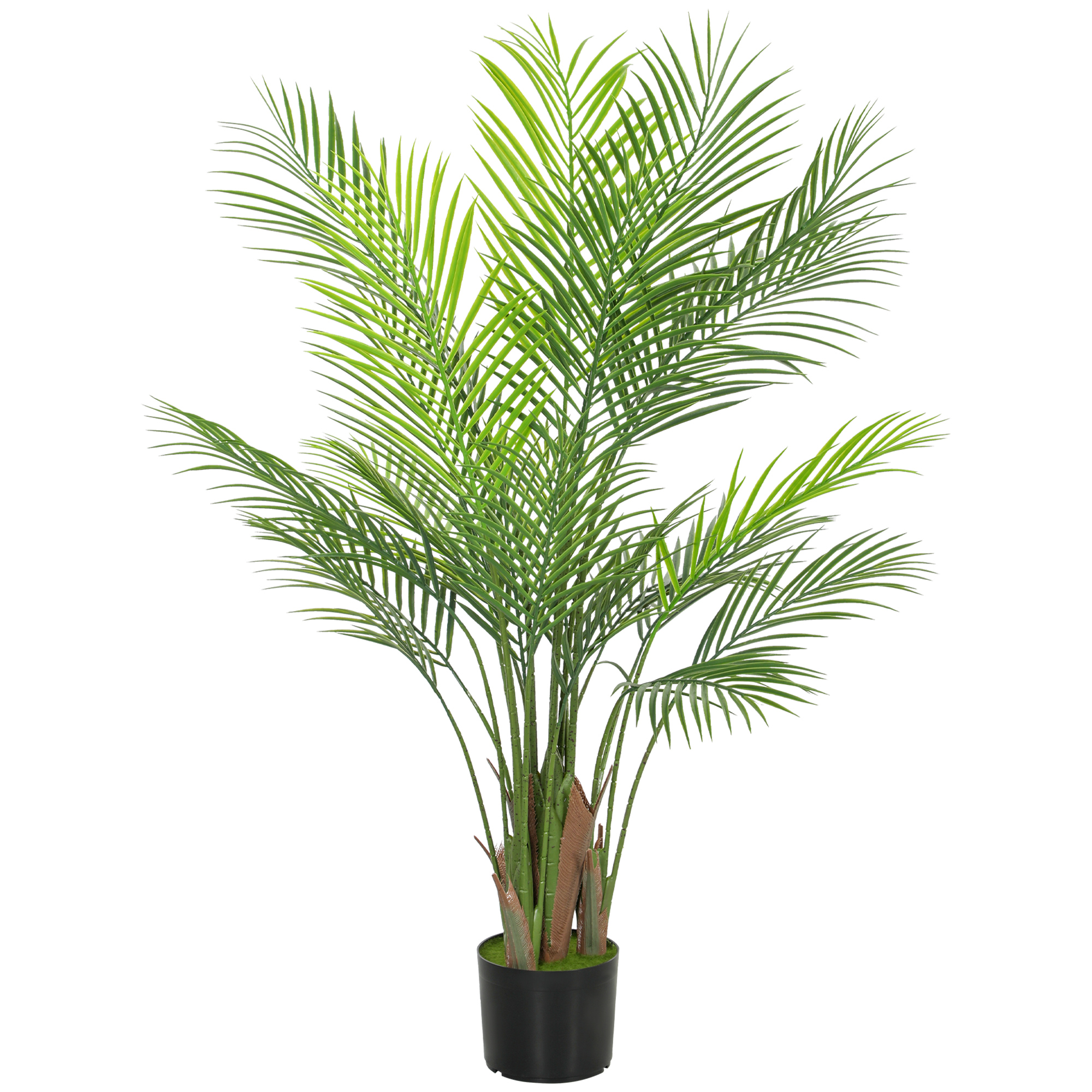 Große Künstliche Palme, 120 Cm, Künstliche Topfpflanze Aus Kunststoff Für Wohnzimmer Oder Büro