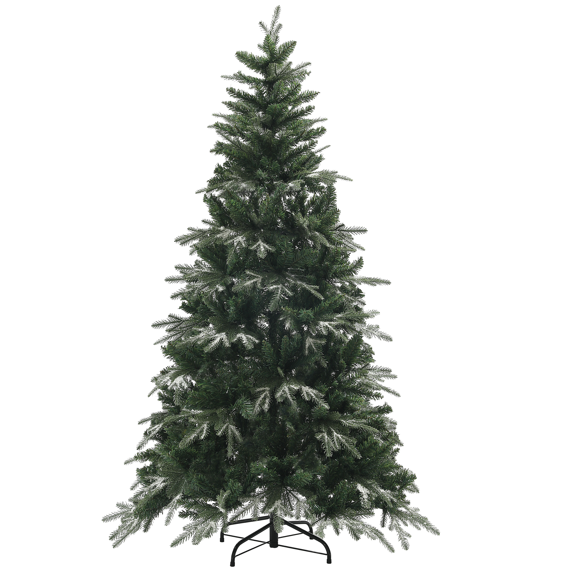 Schneebedeckter Weihnachtsbaum Mit 850 Zweigen, Modulare Konstruktion Aus Kunststoff Und Stahl, Ø 110 X 180 Cm, Grün