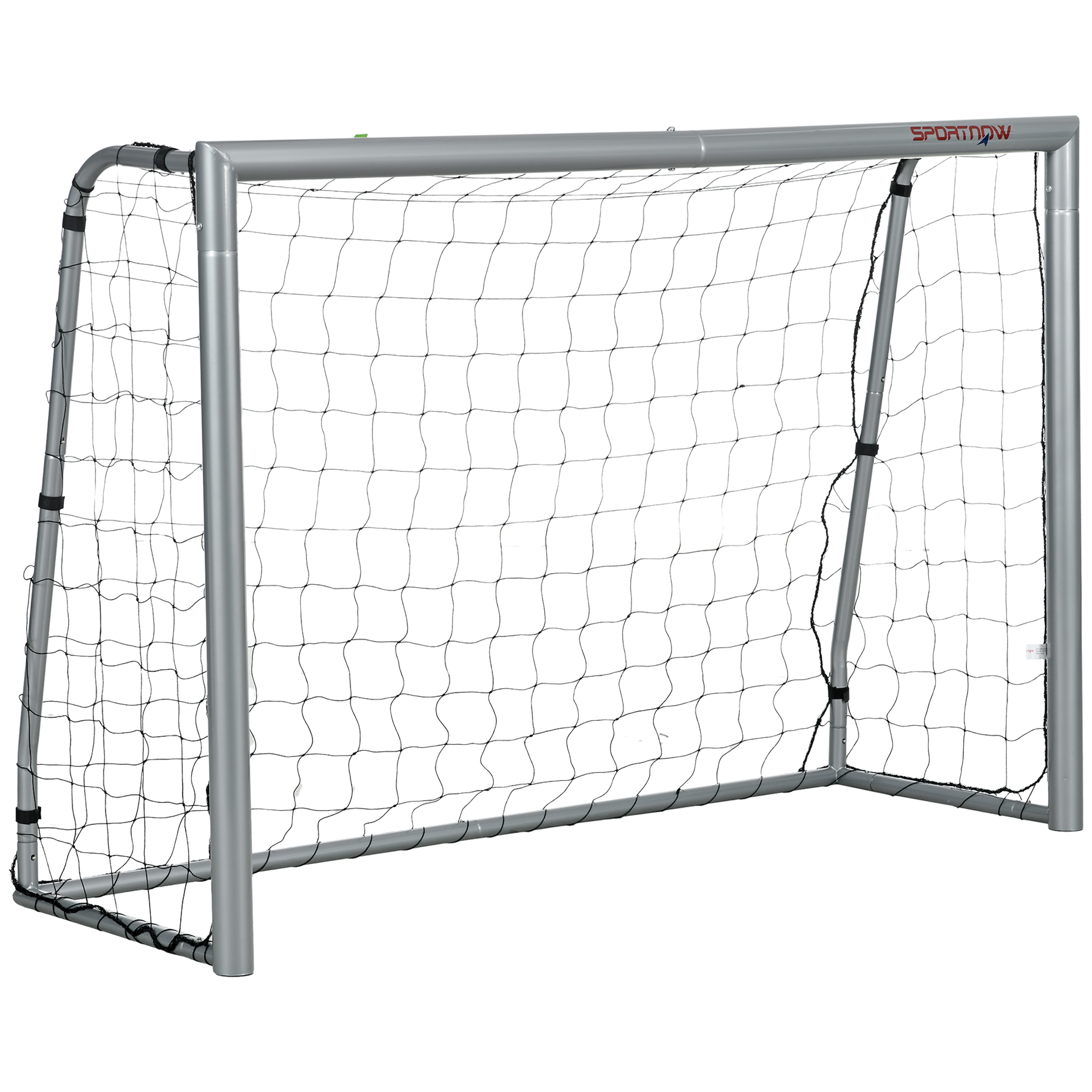 Graues Fußballtor 240 X 85 X 160 Cm Inklusive Schrauben Und Heringen, Aus Pe Und Metall