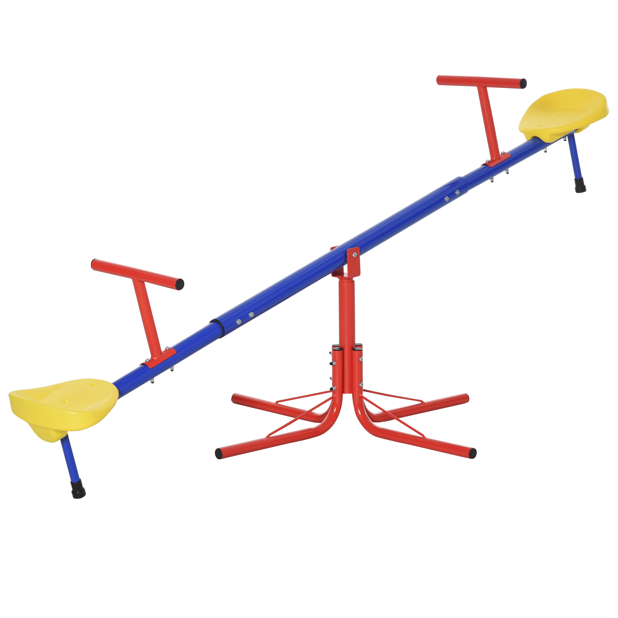 Doppelschaukel Für Kinder, 360° Drehbar, Aus Metall Und Polypropylen, Für Kinder Von 3 Bis 8 Jahren, 182 X 77 X 63 Cm, Mehrfarbig