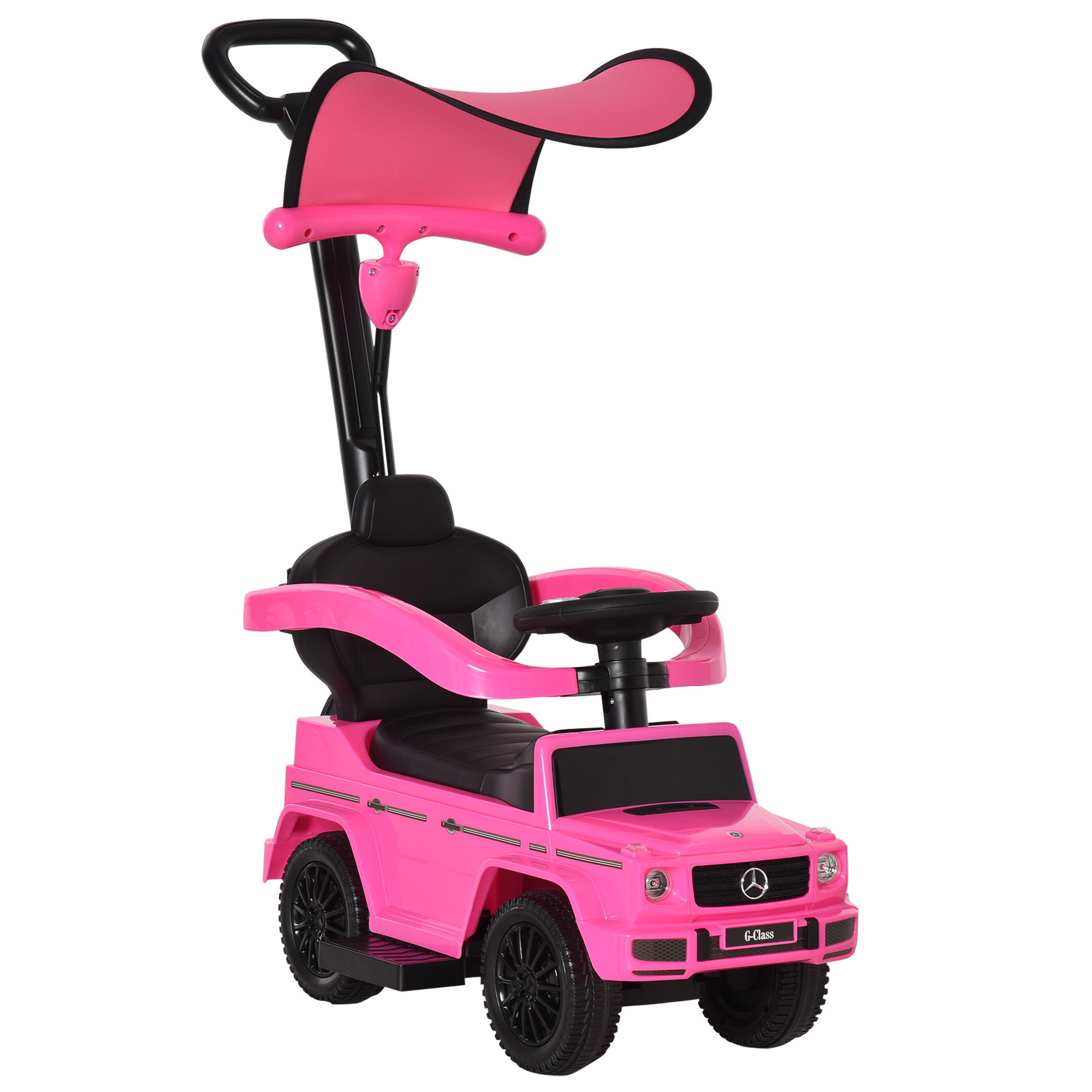 Lizenziertes Mercedes G350 Elektro-kinderauto Für Kinder Von 1 Bis 3 Jahren, Abnehmbares Dach Und Sicherheitsbügel, 85,5 X 40,5 X 95 Cm, Rosa