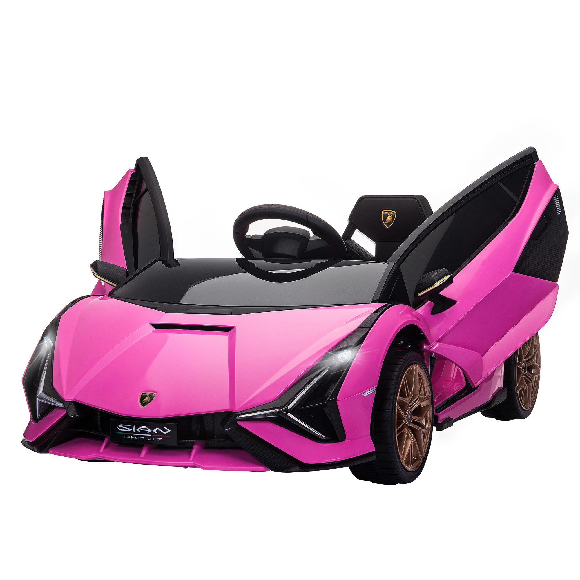 Elektrisches Kinderauto, Lamborghini, 3–5 Km/h, Ferngesteuert, Für Kinder Von 3–5 Jahren, Pink