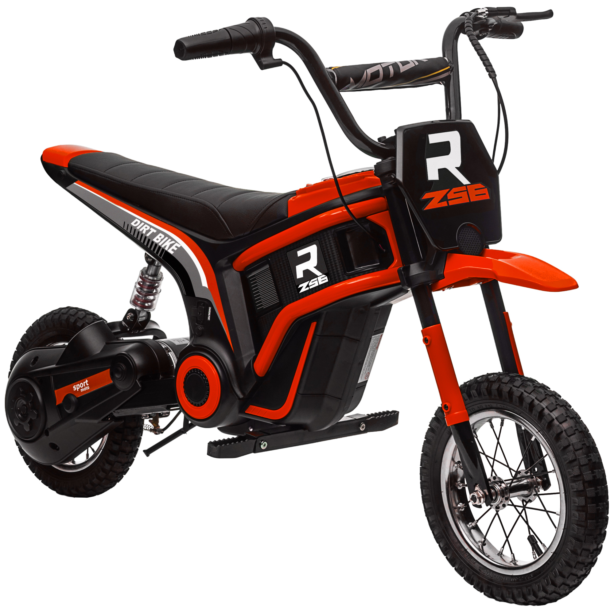 Elektrisches Kindermotorrad, 24 V, Mit Hupe, Scheinwerfer, Gasgriff, Geschwindigkeit Von 8 Bis 16 Km/h, Für Kinder Von 8 Bis 12 Jahren, Rot.
