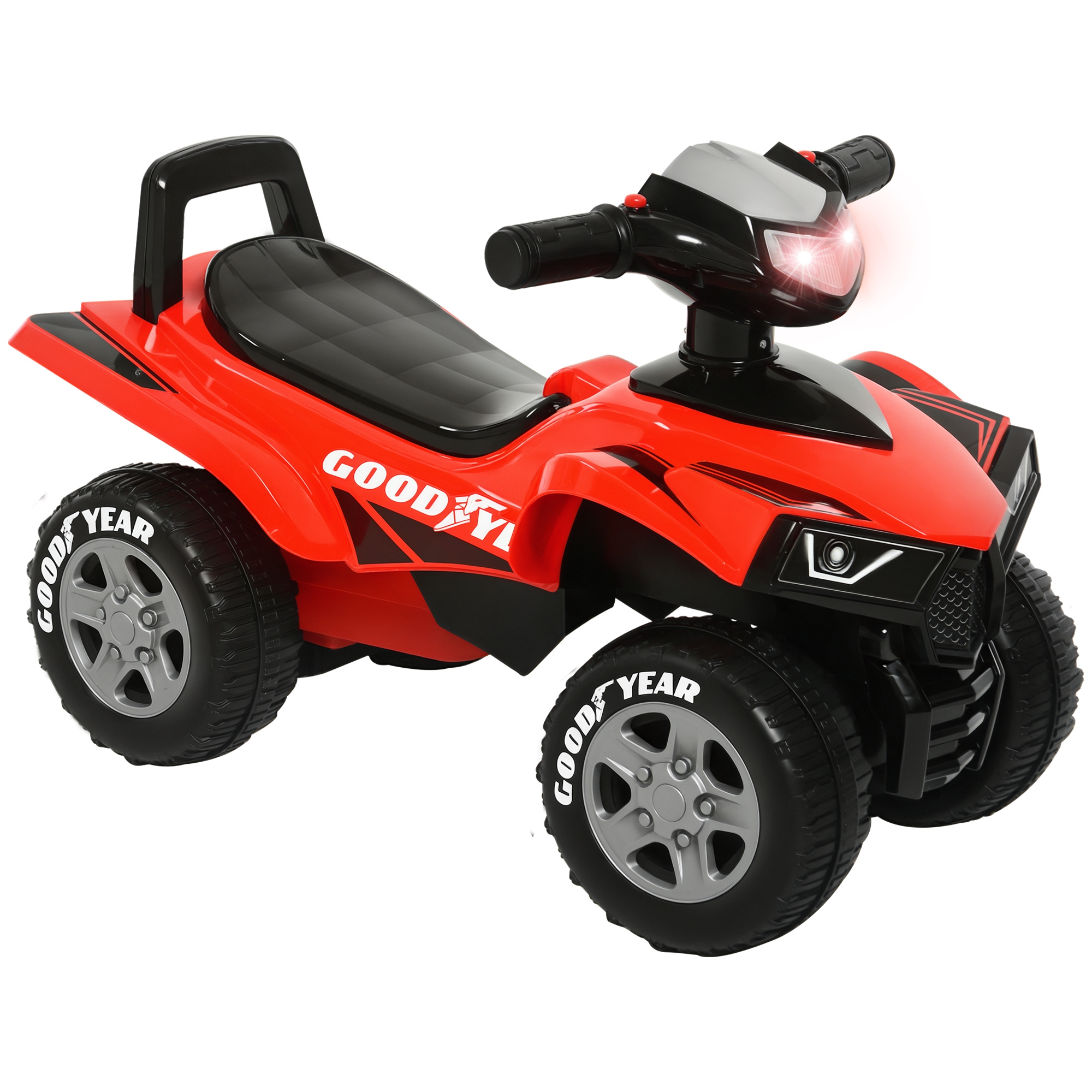 Elektrisches Quad Für Kinder Von 18 Bis 36 Monaten, Mit Scheinwerfern, Hupe Und Geheimfach, 60 X 31 X 42 Cm, Rot