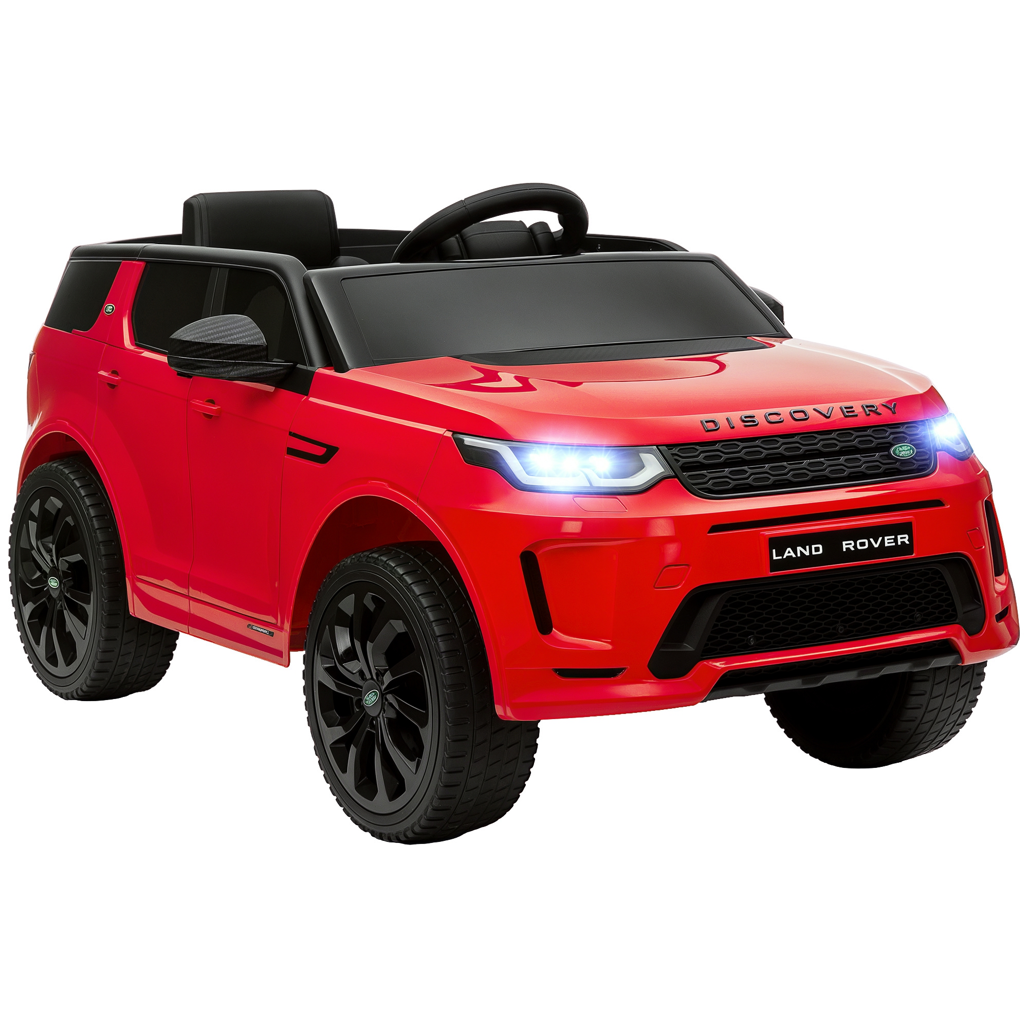 Elektrisches Kinderauto, 12-v-fahrzeug Mit Fernbedienung, Led-lichtern, Musik Und Hupe, Für Kinder Von 3 Bis 6 Jahren, Rot
