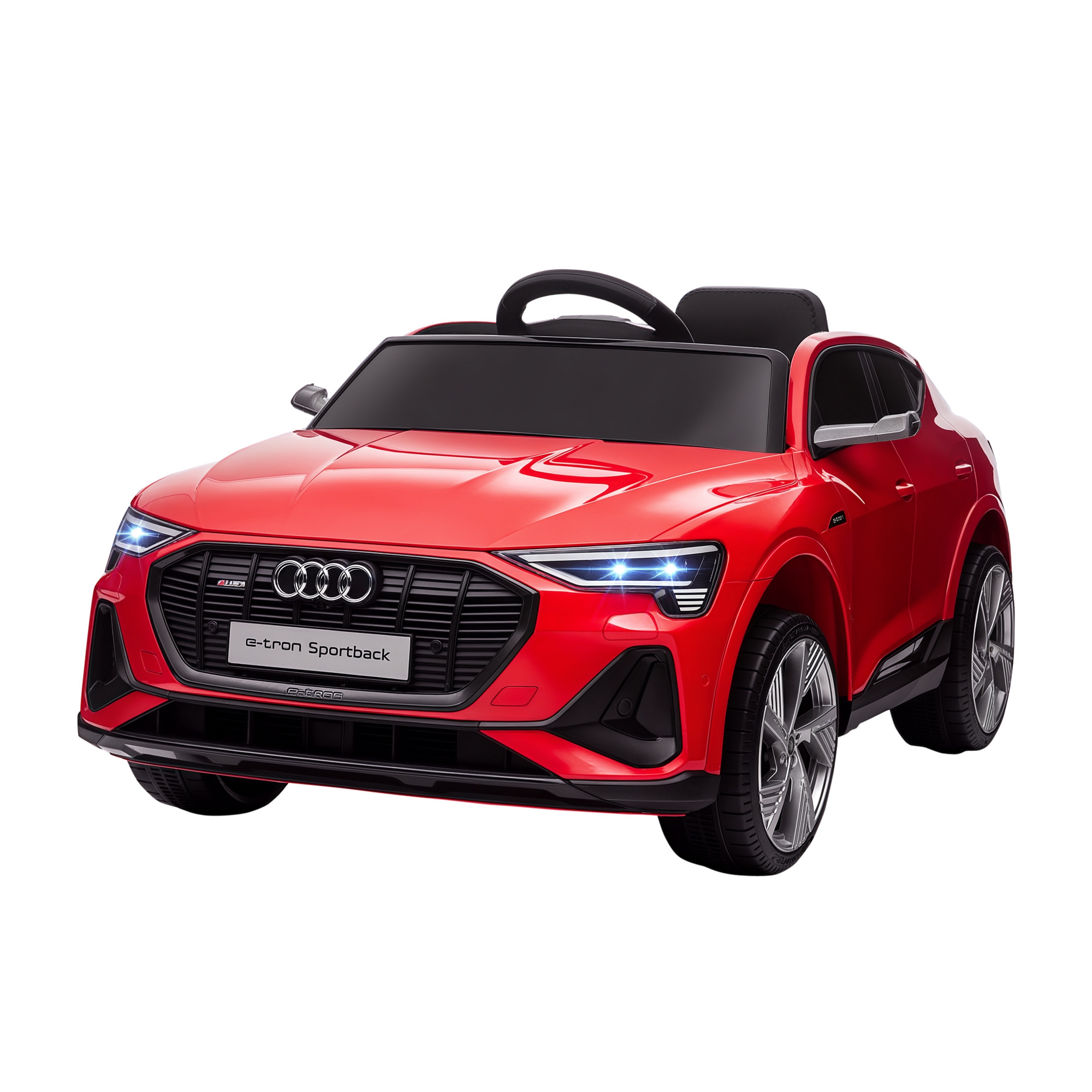 Elektrisches Kinderauto, Bis Zu 5 Km/h, Mit Sicherheitsgurt, Fernbedienung, Scheinwerfern, Musikfunktion, Rot