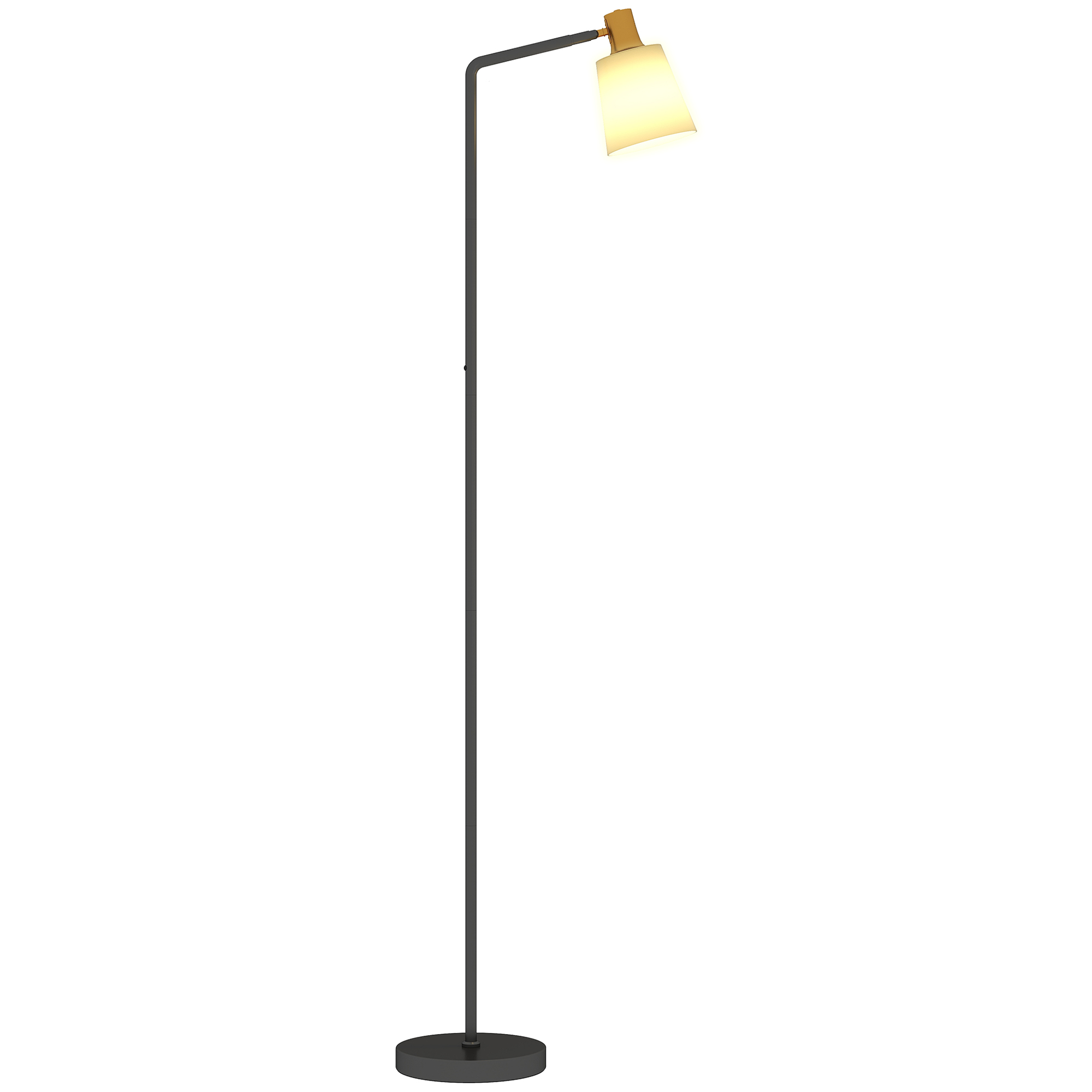 Wohnzimmer-stehlampe Mit 350° Drehbarem Kopf, Moderne Stehlampe Mit 3 Farbtemperaturen, Schwarz