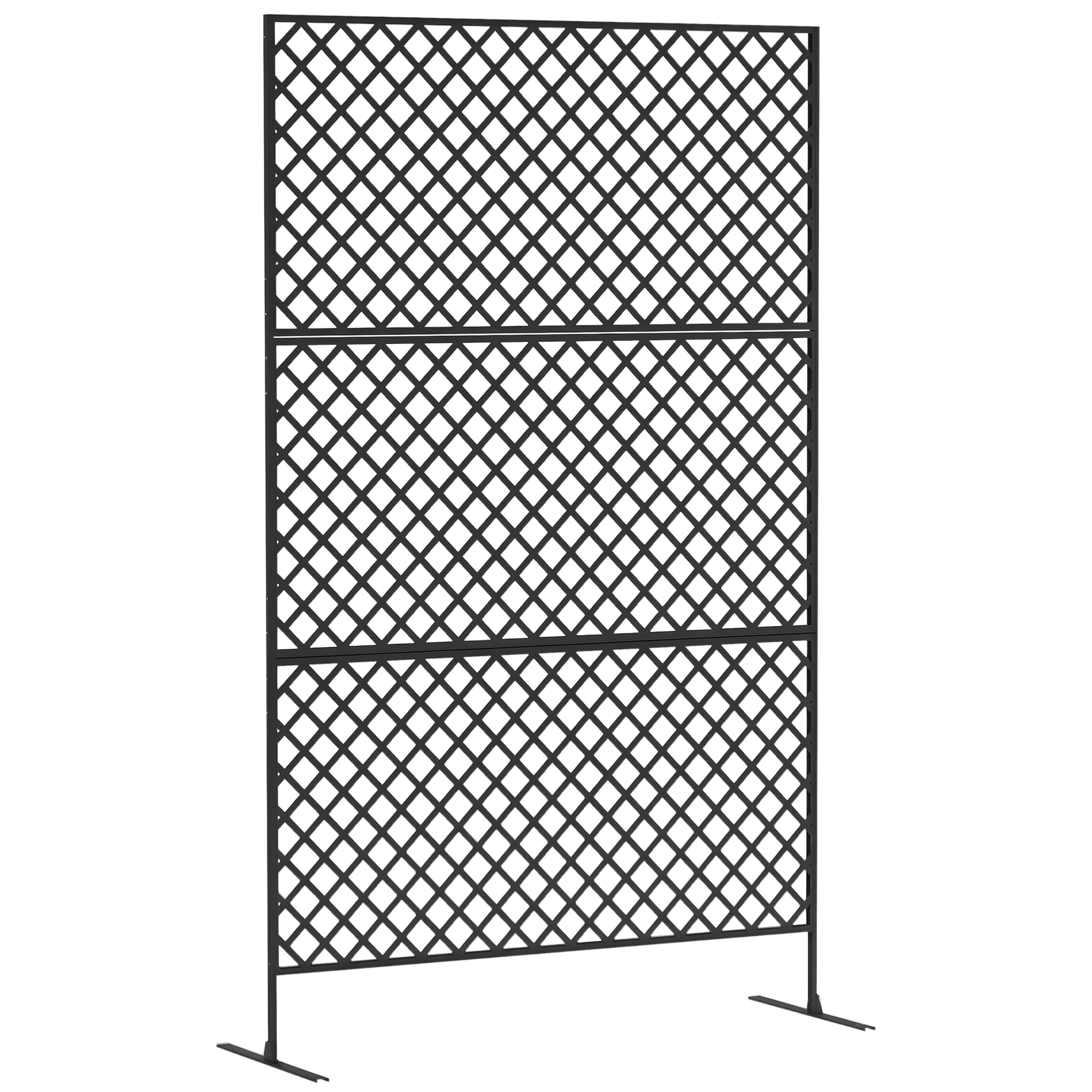 Sichtschutz Aus Metall Für Terrasse, Veranda, Garten, Freistehendes Rankgitter, Stahl, Schwarz