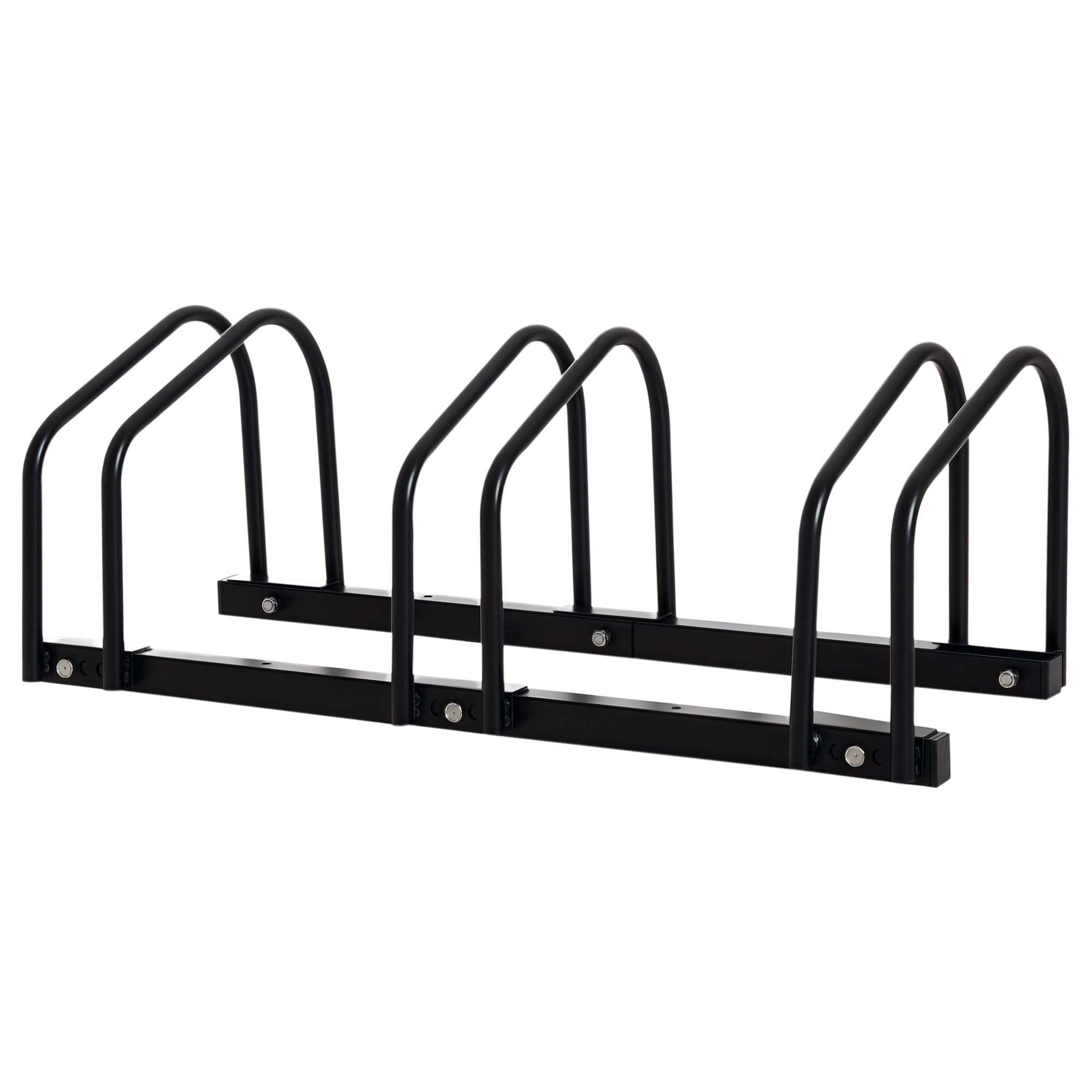 Fahrradständer Für 3 Fahrräder, Stahl, Zur Boden- Oder Wandmontage, 76 X 33 X 27 Cm, Schwarz
