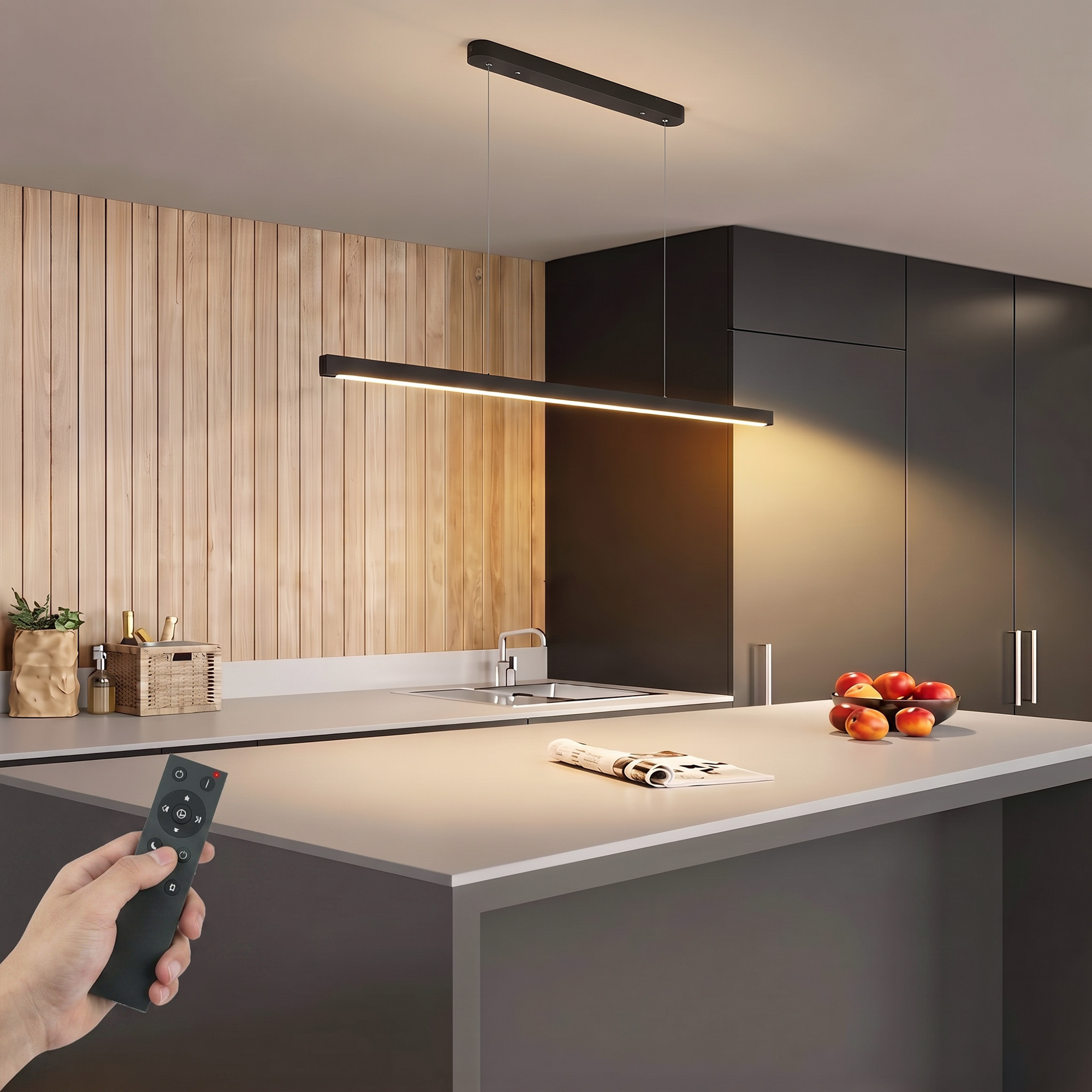 Pendelleuchte Mit Fernbedienung Und Speicherfunktion, Einstellbarer Helligkeit Und Farbtemperatur