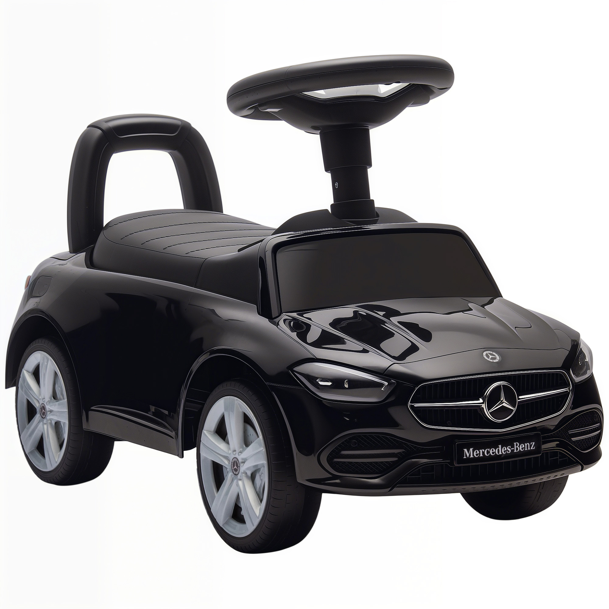 Mercedes-benz C-klasse Elektro-kinderauto Für Kinder Von 18 Bis 36 Monaten Mit Hupe, Motorengeräuschen Und Stauraum – Schwarz