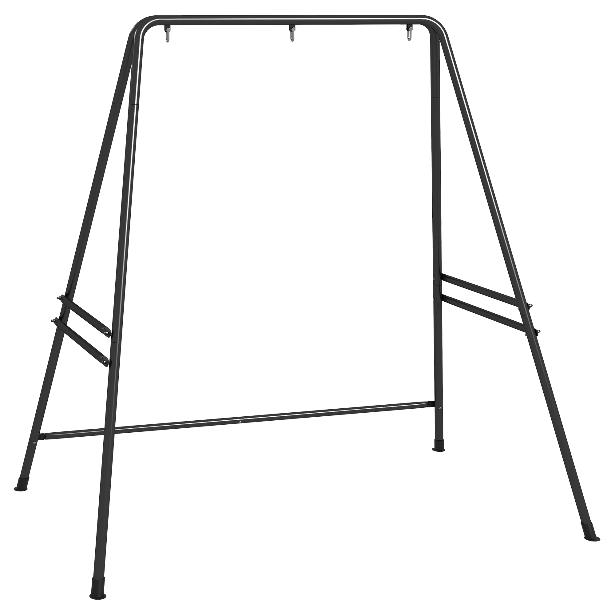 Stabiles Und Wetterfestes Gestell Für Hängesessel, Geeignet Für Den Innen- Und Außenbereich, Tragkraft Bis 150 Kg, Aus Stahl, 178 X 143 X 180 Cm, Schwarz
