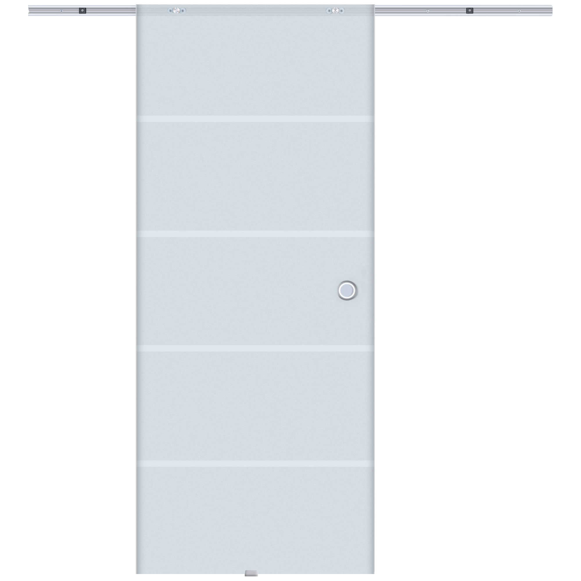 Schiebetür Aus Glas, Schiebetür, Verglaste Innentür, Teilmattiert, 900 X 2050 Mm