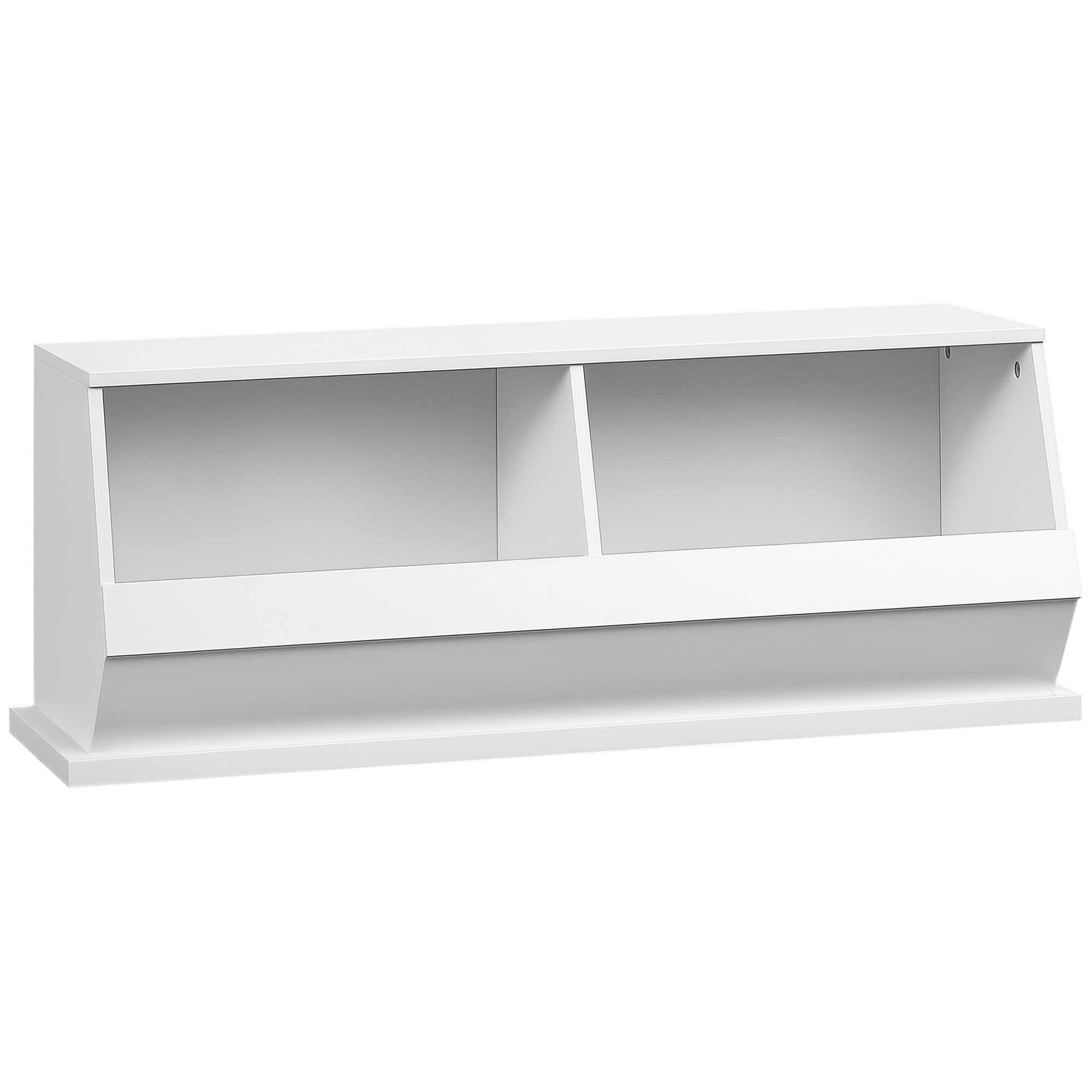 Aufbewahrungsmöbel Mit 2 Fächern Aus Mdf – Maße: 90 X 36 X 35 Cm (l X B X H) – Weiß