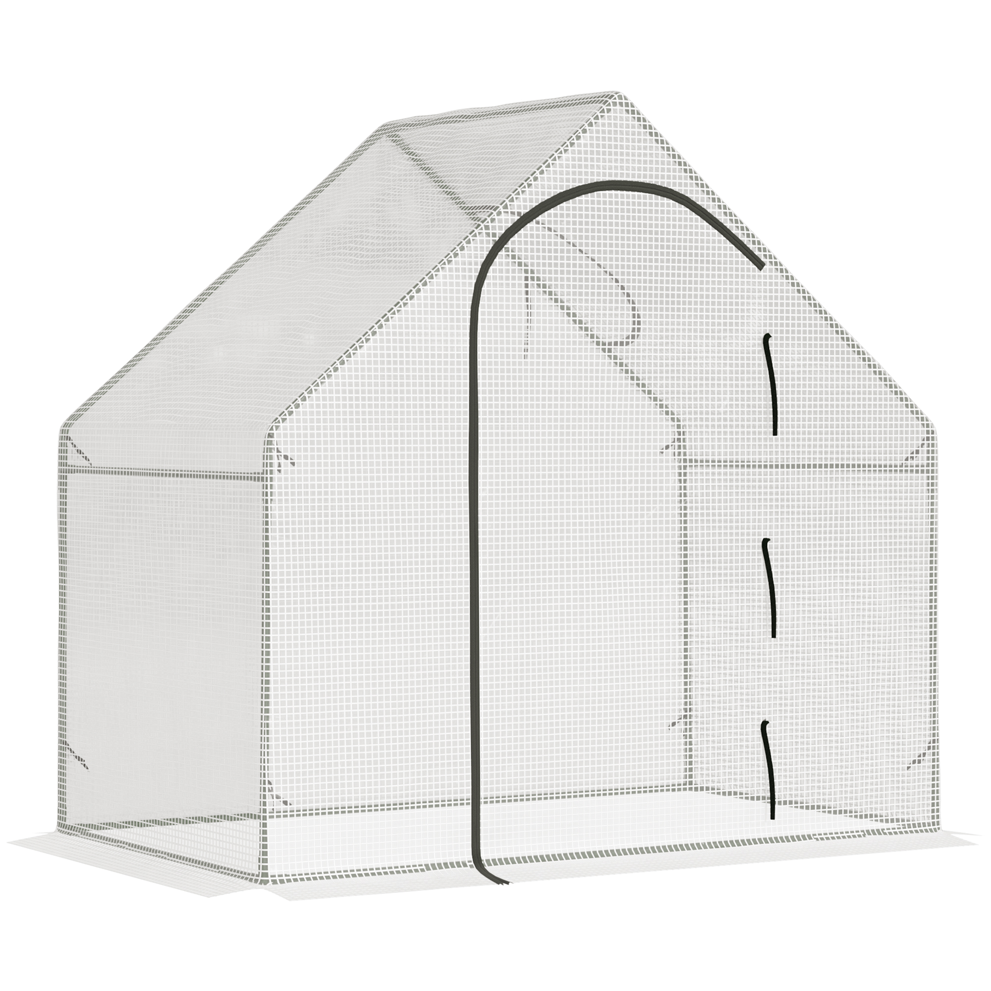 Erdgeschossgewächshaus, 1,80 X 1,00 X 1,68 M, Aus Strapazierfähiger Weißer Plane
