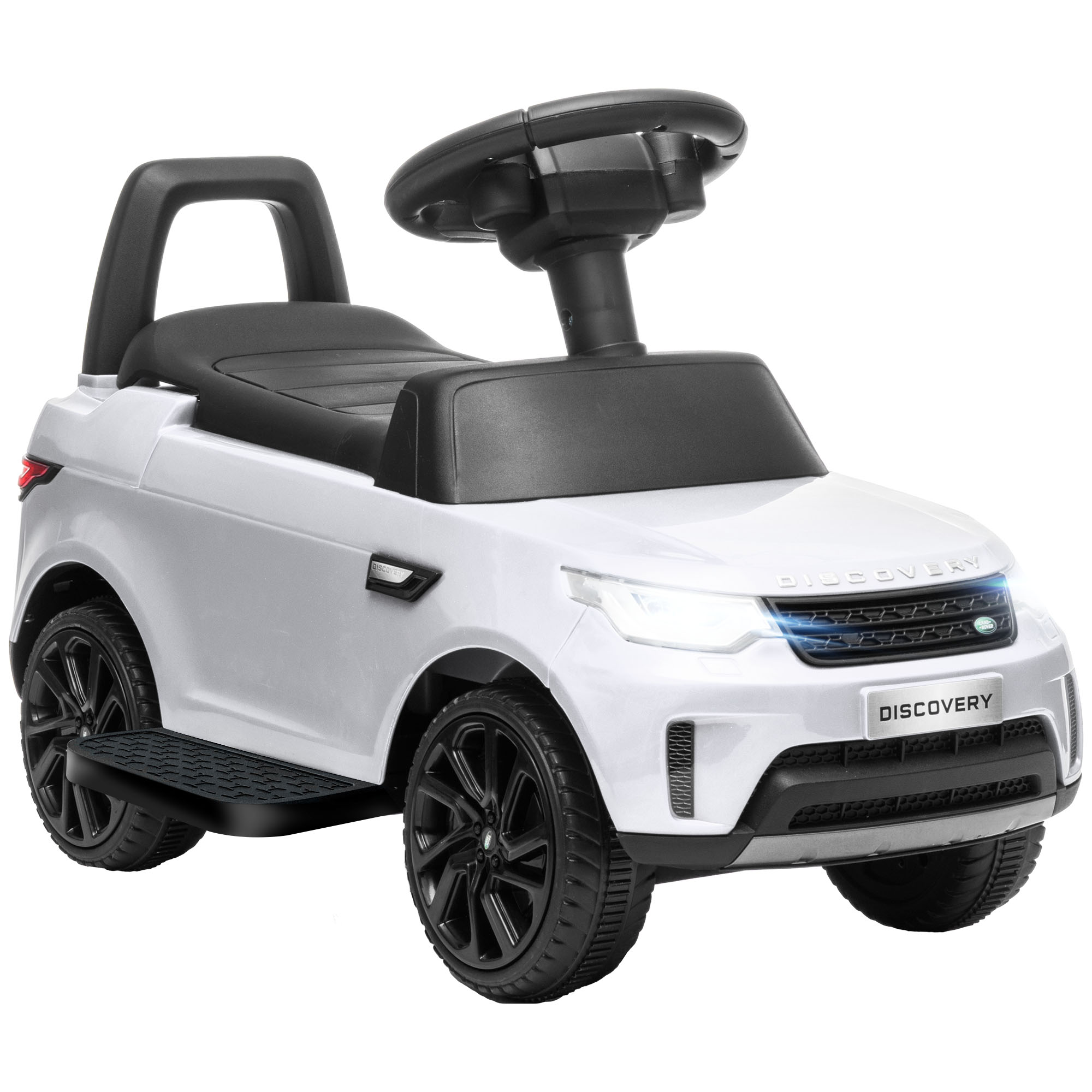 Lizenzierter Land Rover Elektro-schiebewagen, 6 V, 3 Km/h Geschwindigkeit, Weiß