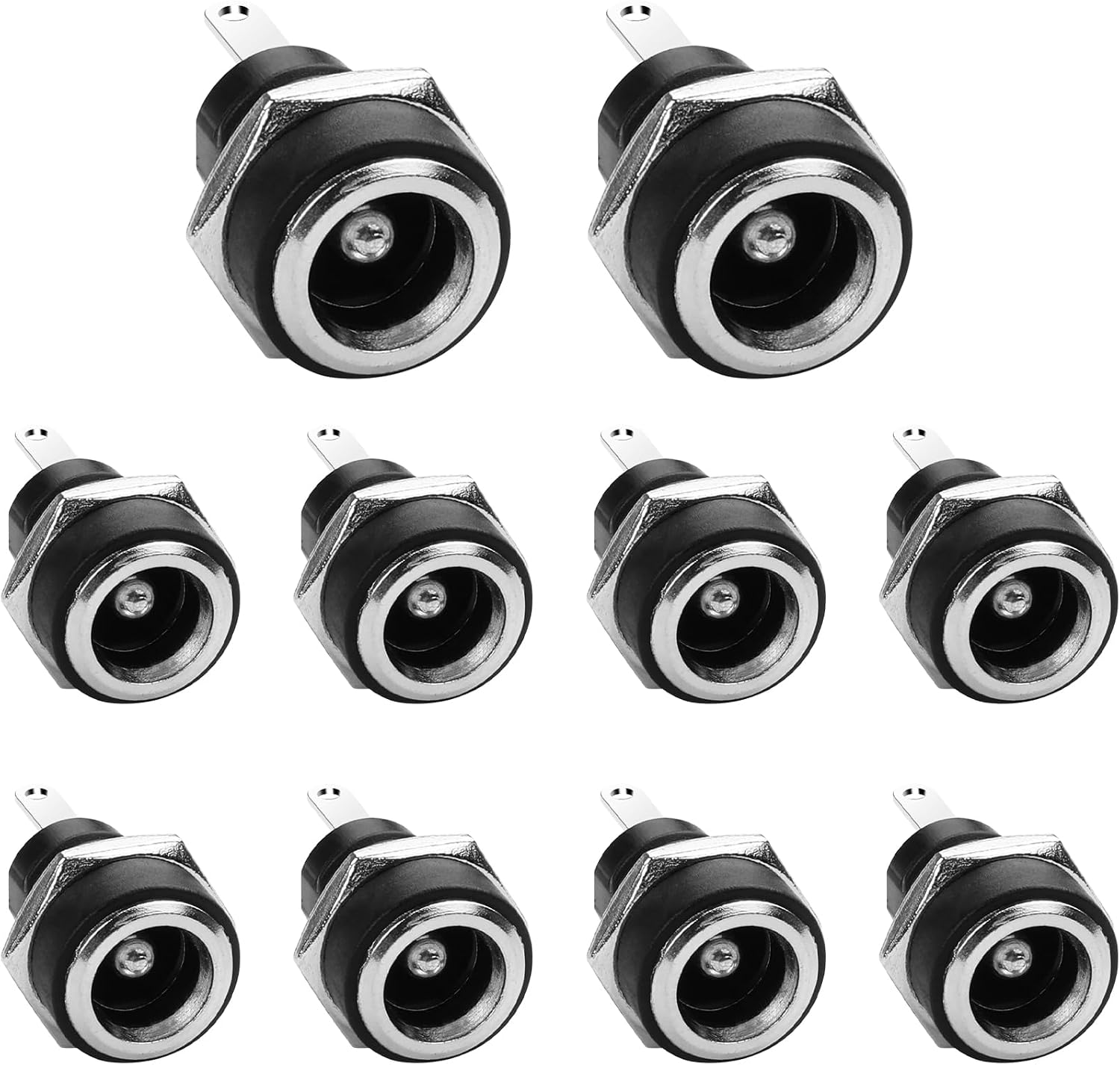 Dc-stromversorgungsbuchse Einbaustecker, Dc 5,5 Mm X 2,5 Mm Buchse, 2-polig, Löttyp, Stromversorgungsbuchse, Einbaustecker（10 Pack）