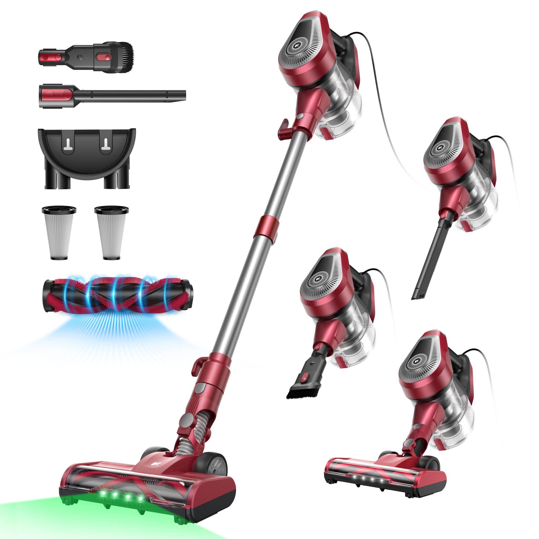 Vactidy Blitz C9 - Aspirateur Balai Avec Fil - 75kpa/200aw - 1.5l - Brosse Anti-emmêlement