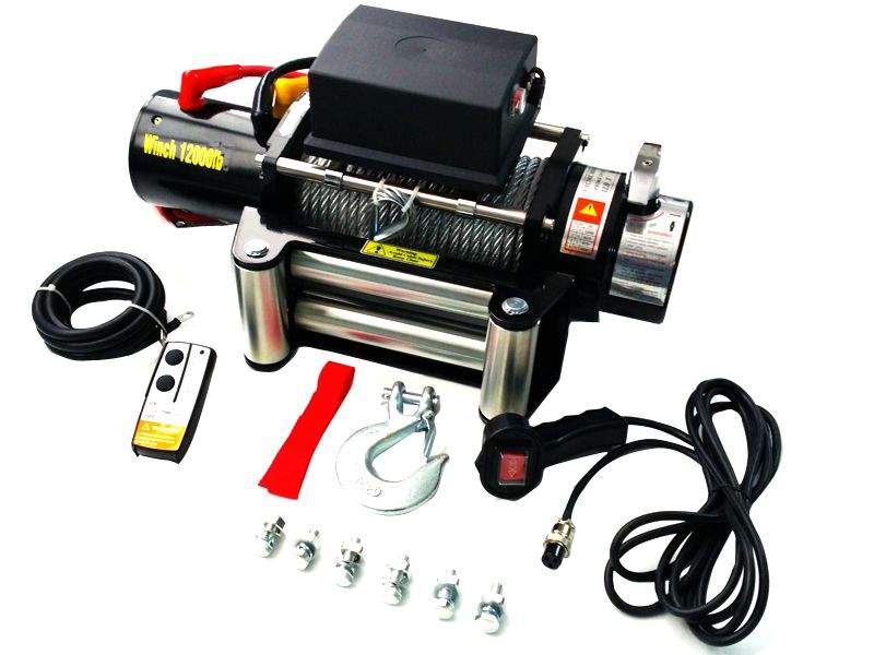 Sc12.0x Elektrische Seilwinde 12v 5443kg 4800w, Kabelwinde Länge 28m Durchmesser 9.1mm - Varan Motors