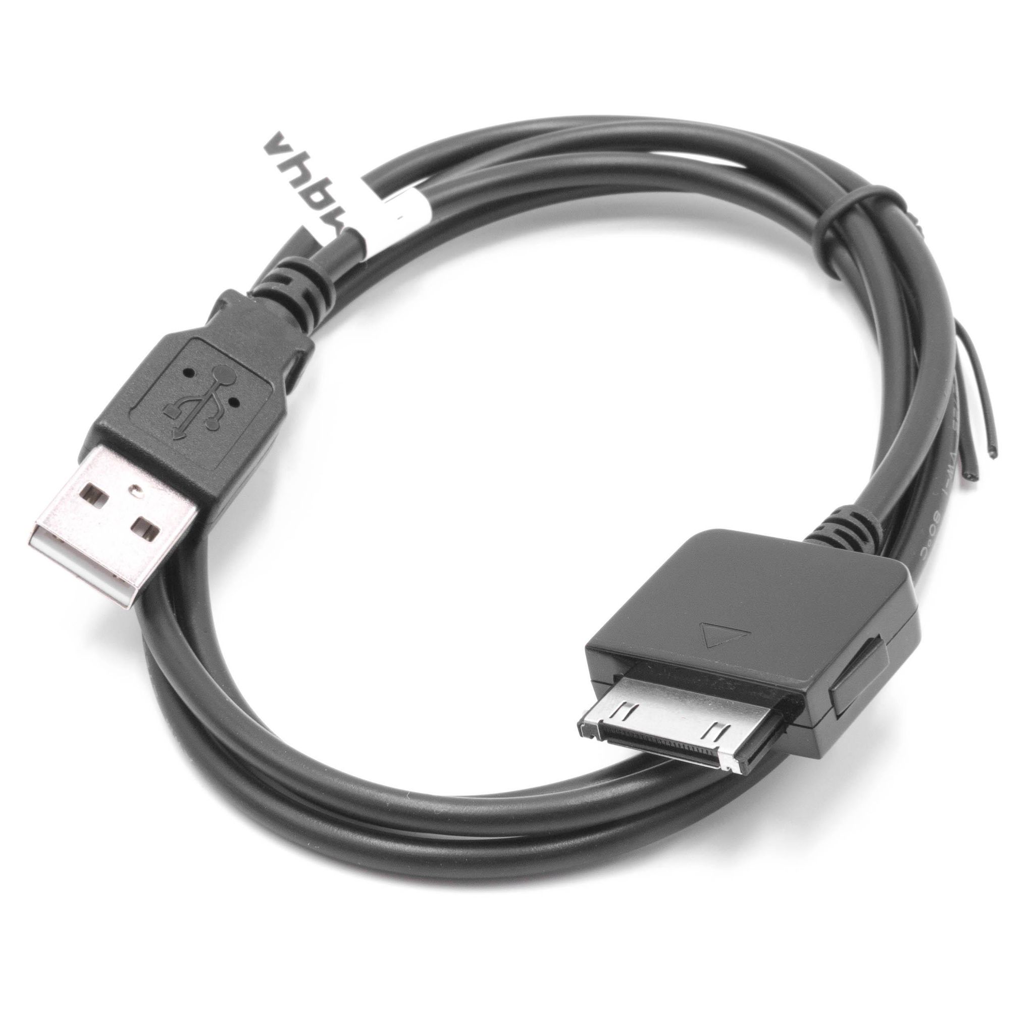 Vhbw Usb Datenkabel Ladekabel Kompatibel Mit Microsoft Zune 16gb 120gb, 2. Generation, 30gb, 1. Generation Mp3 Player Schwarz, 100 Cm