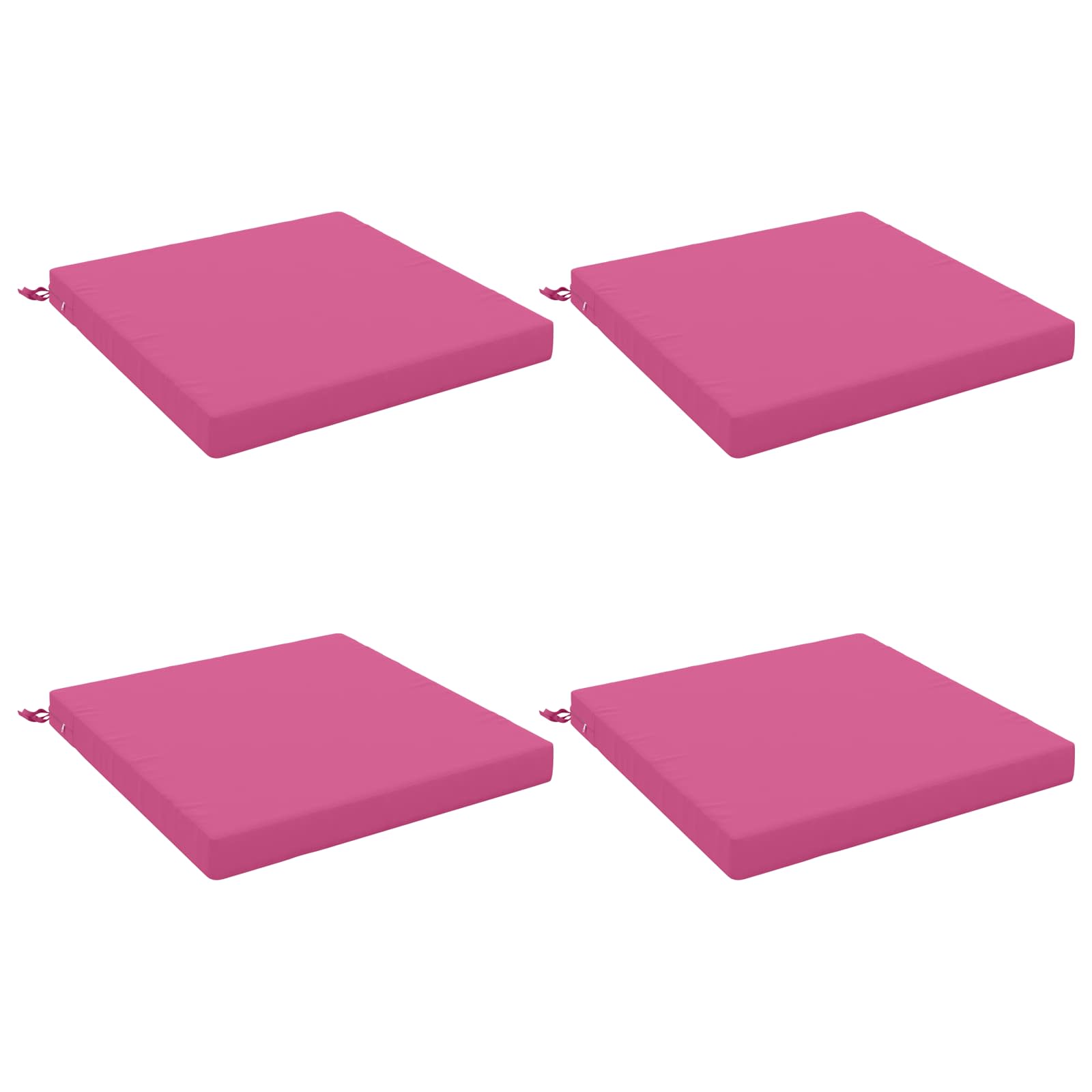 4-teilige Sitzkissen Soest 4 Stk. 100 % Polyester Rosa Vidaxl