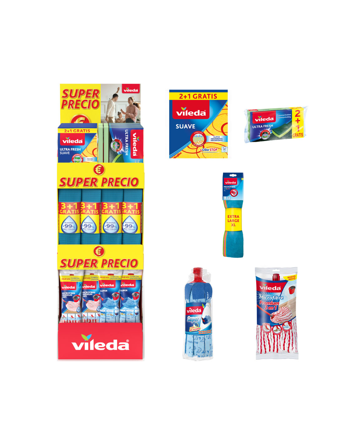 Vileda Exposant Universel Présentoir Promotionnel Modulable - Vileda