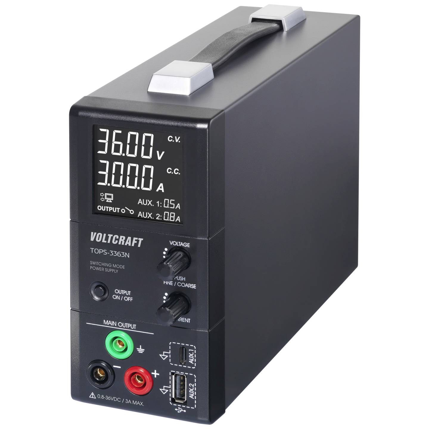 [neuwertig] B-ware Voltcraft Labornetzgerät Tops-3363n Einstellbar 0.8-36v 3a 100w Lüfterlos 3