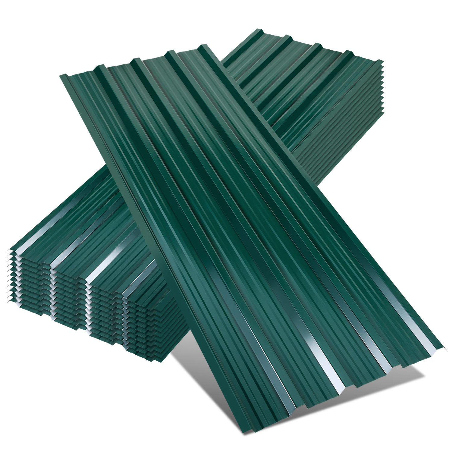 Wolketon 12x Wellblebh Profilplatten 129 X 46 Cm, Ca. 7 M², Grün, Für Gartenhaus, Lager Und Geflügelstall