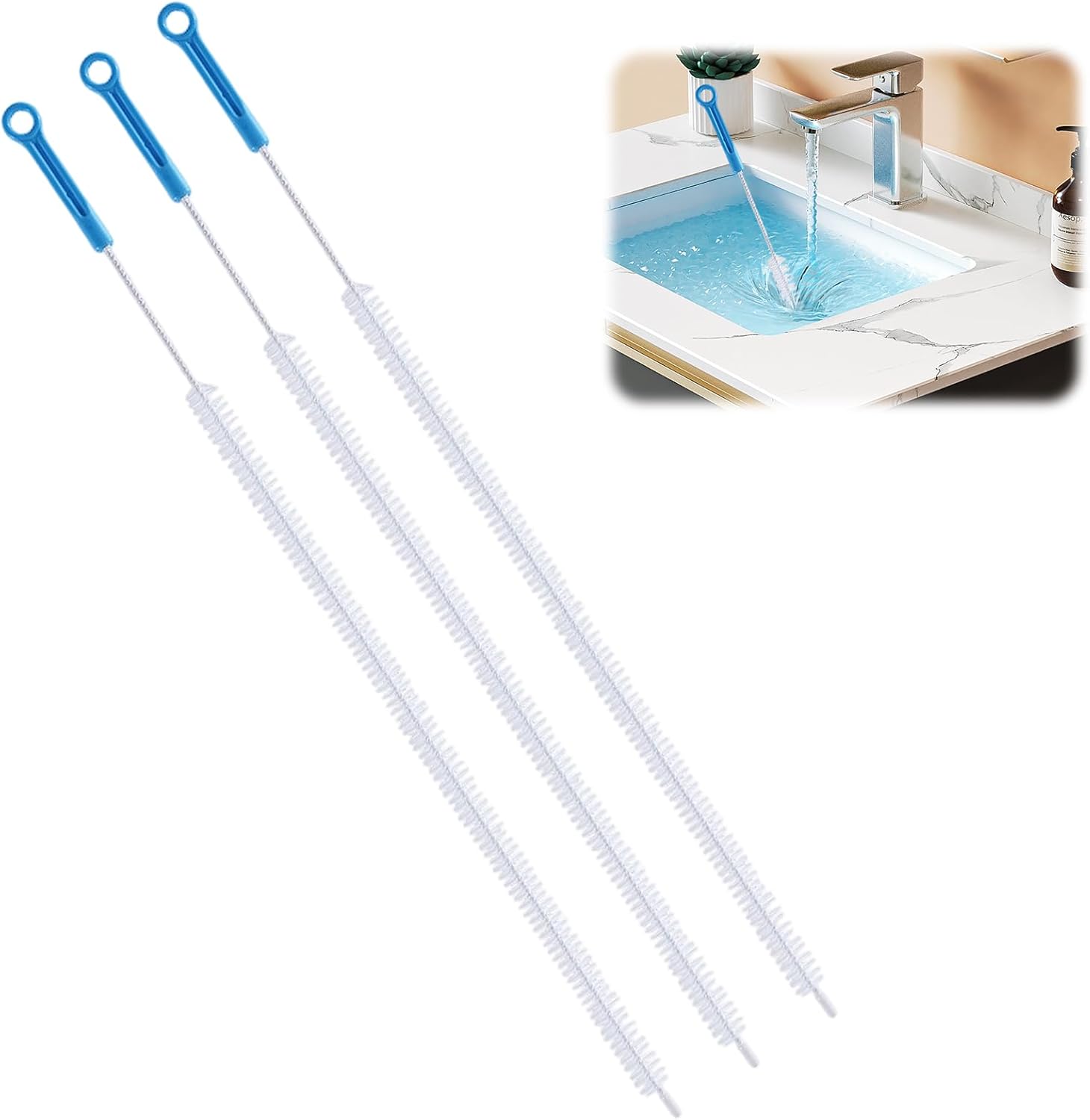 3-teiliges 70 Cm Abflussreinigungsbürsten-set Für Bad Und Küche – Abflussreinigungsbürste, Flexibler Abflussreiniger, Spülbeckenabflussreinigungsbürsten