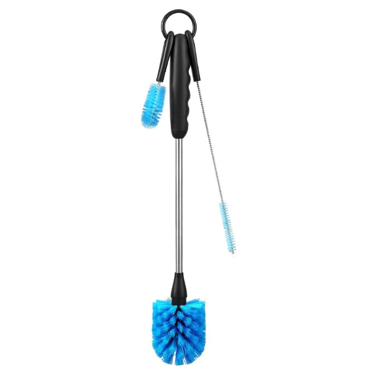 Flaschenbürste Mit Langem Griff, 3-in-1 Reinigungsset – Weiche Borsten, Bürste Für Strohhalme, Deckel, Ausgießer, Rutschfester Griff, Wasserflaschen