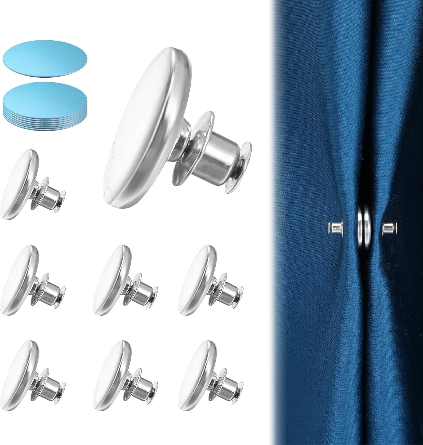8 Magnetische Seitenclips Für Duschvorhänge, Magnetverschluss, Auslaufsicherer Verschluss, Hält Den Vorhang An Der Wand Geschlossen, Wind- Und Spritzwassergeschützt
