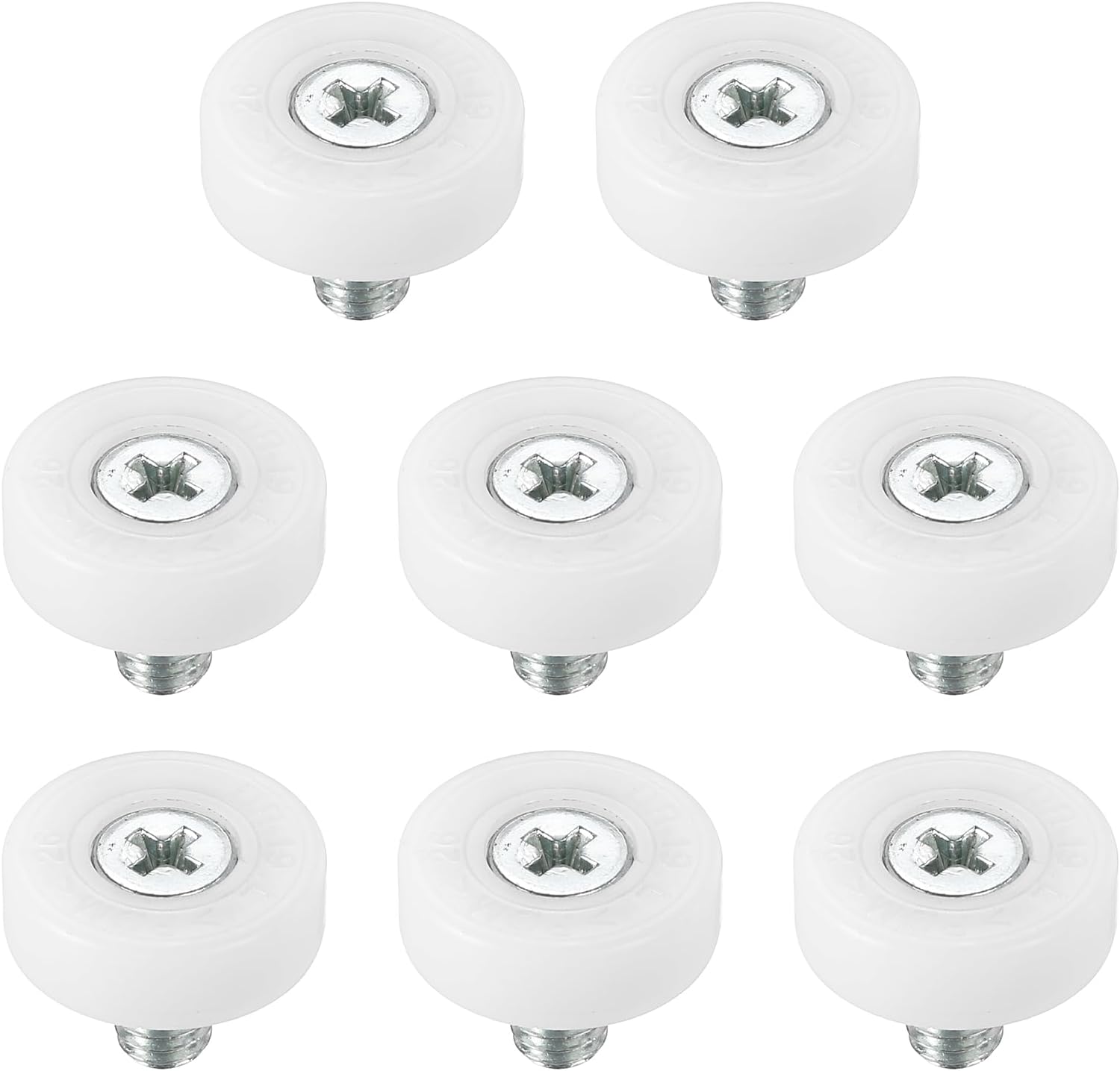 19-mm-schubladenrollen, 8er-pack Ersatzrollen Aus Kunststoff Für Schubladenrollen, Mit Kugellagern