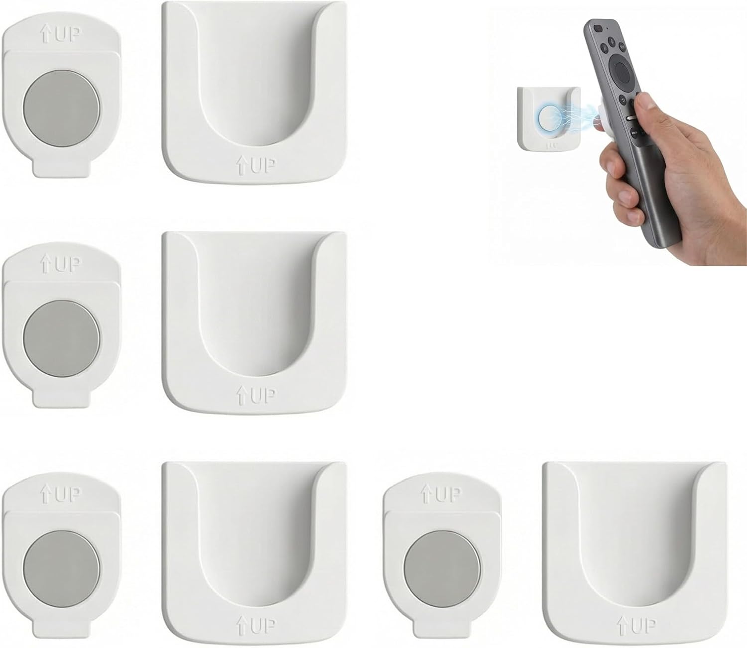 4-teiliger Wand-fernbedienungshalter, Weißer Fernbedienungshalter Für Klimaanlagen, Wand-fernbedienungshalter Für Zuhause, Büro, Hotel, Multifunktionaler Wandorganizer Für Tv-steckdose