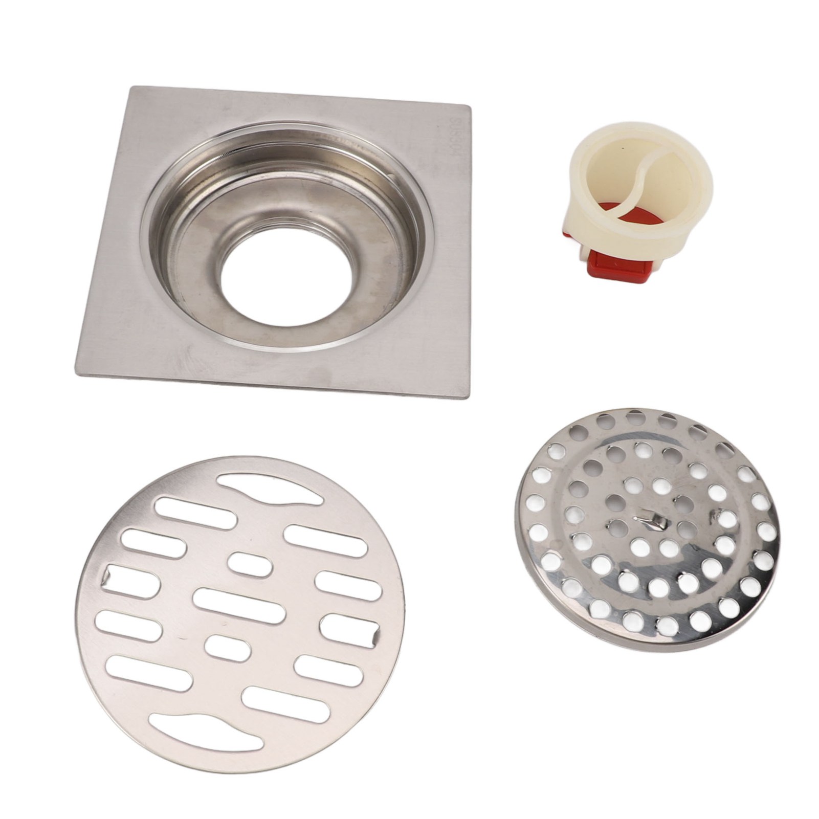 11 Cm Quadratischer Edelstahl-bodenablauf Mit Geruchsneutralisierung Und Verstopfungsfreiem Magnetkern, Für 50 Und 75 Mm Rohre.