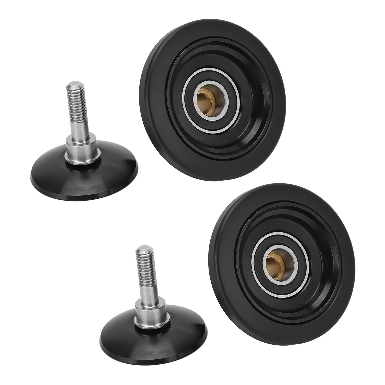 Paar Easywheel-falträder Aus Schwarz Eloxierter Aluminiumlegierung