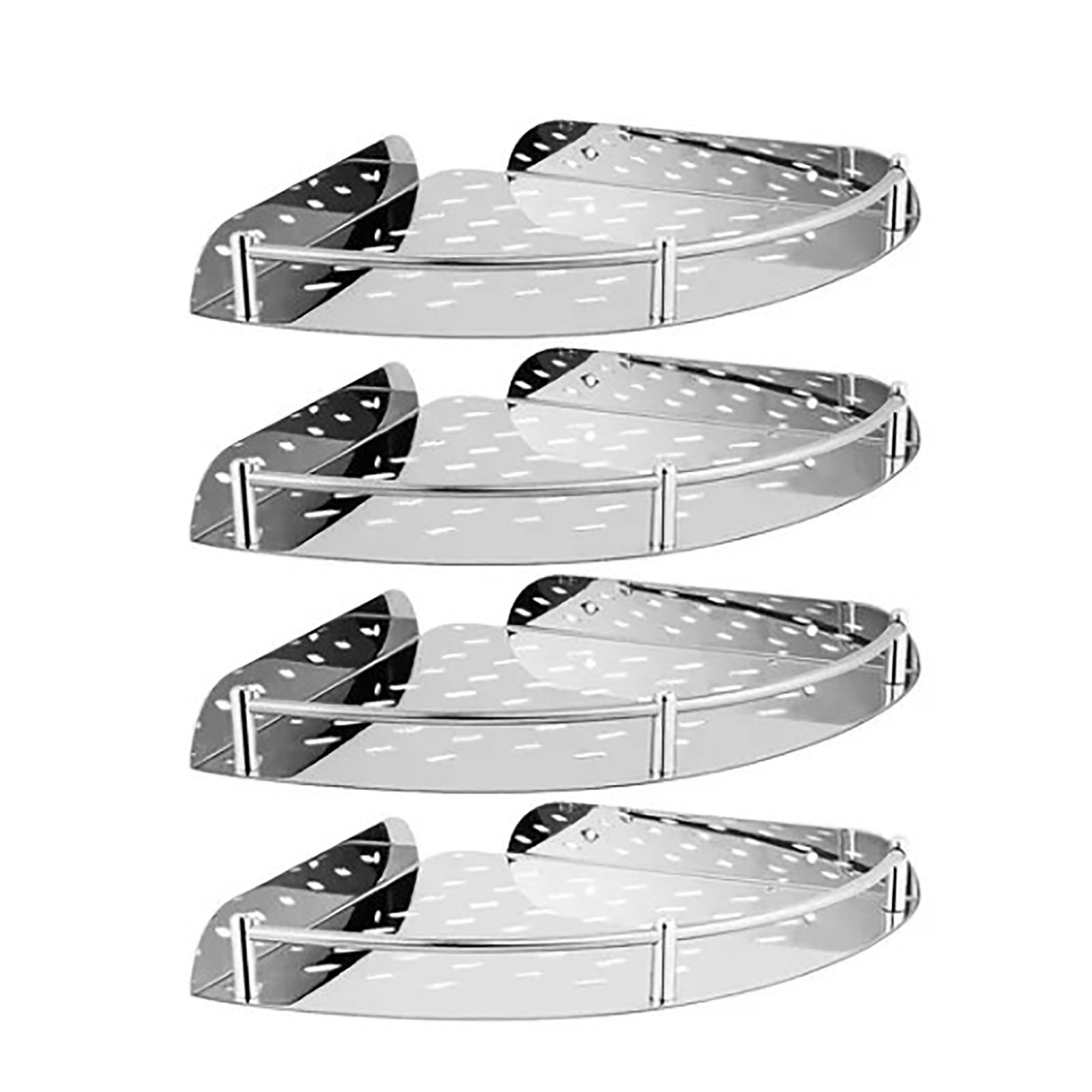 Eckduschablage Aus Edelstahl (4er-set), Robust Und Platzsparend, Zur Wandmontage.